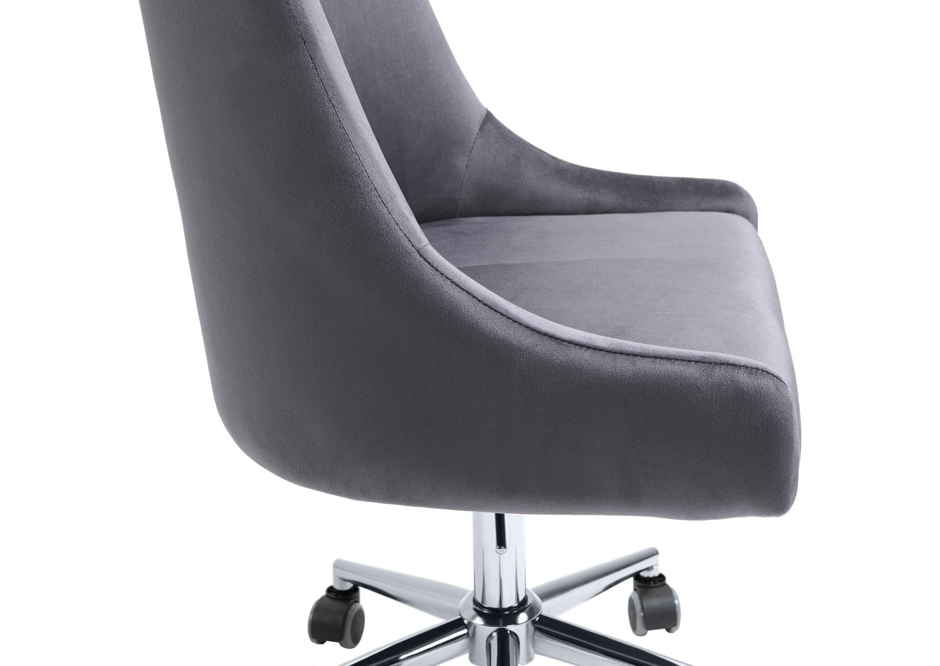Karina Grey Velvet Office Chair