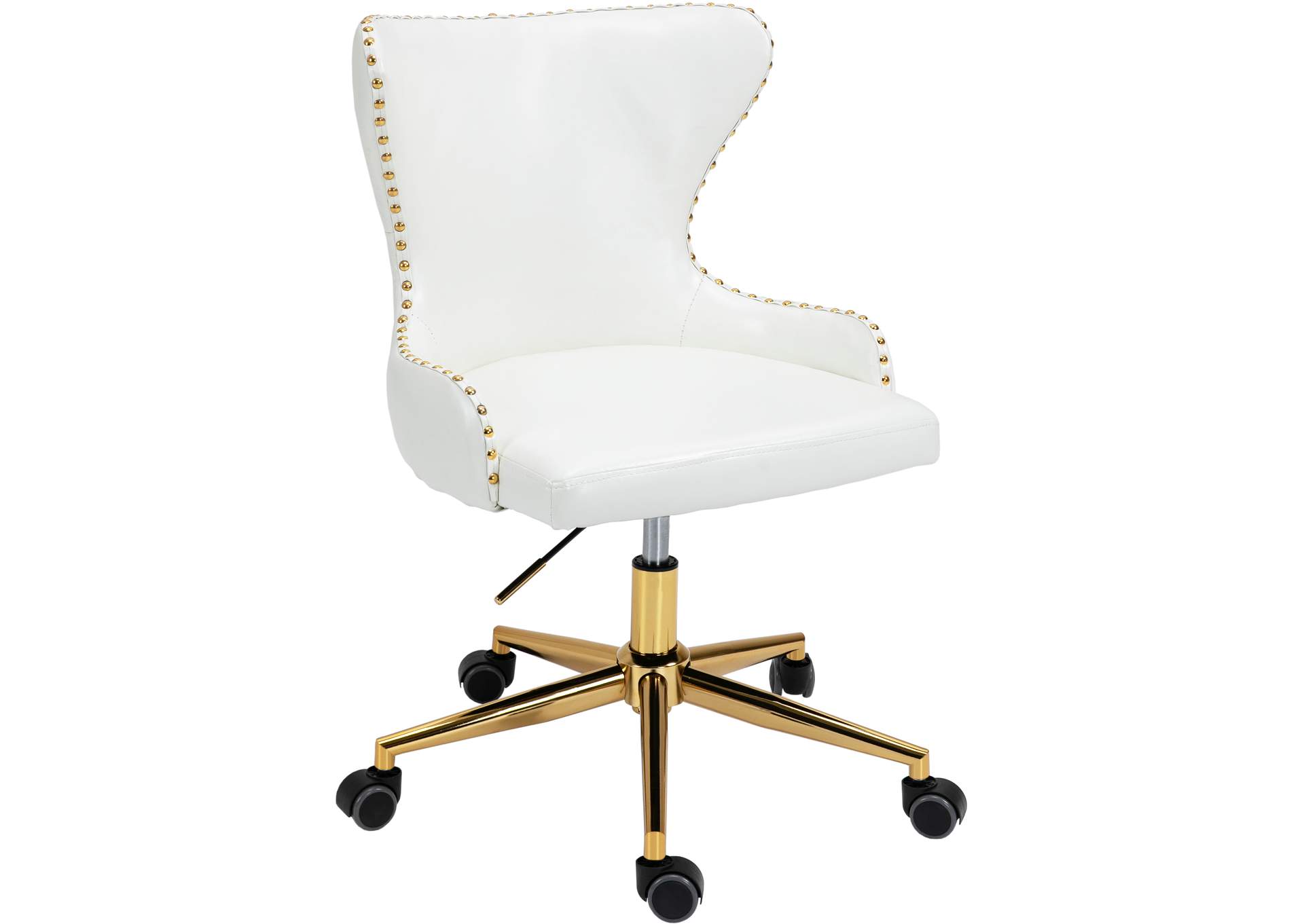 Hendrix White Faux Leather Office Chair