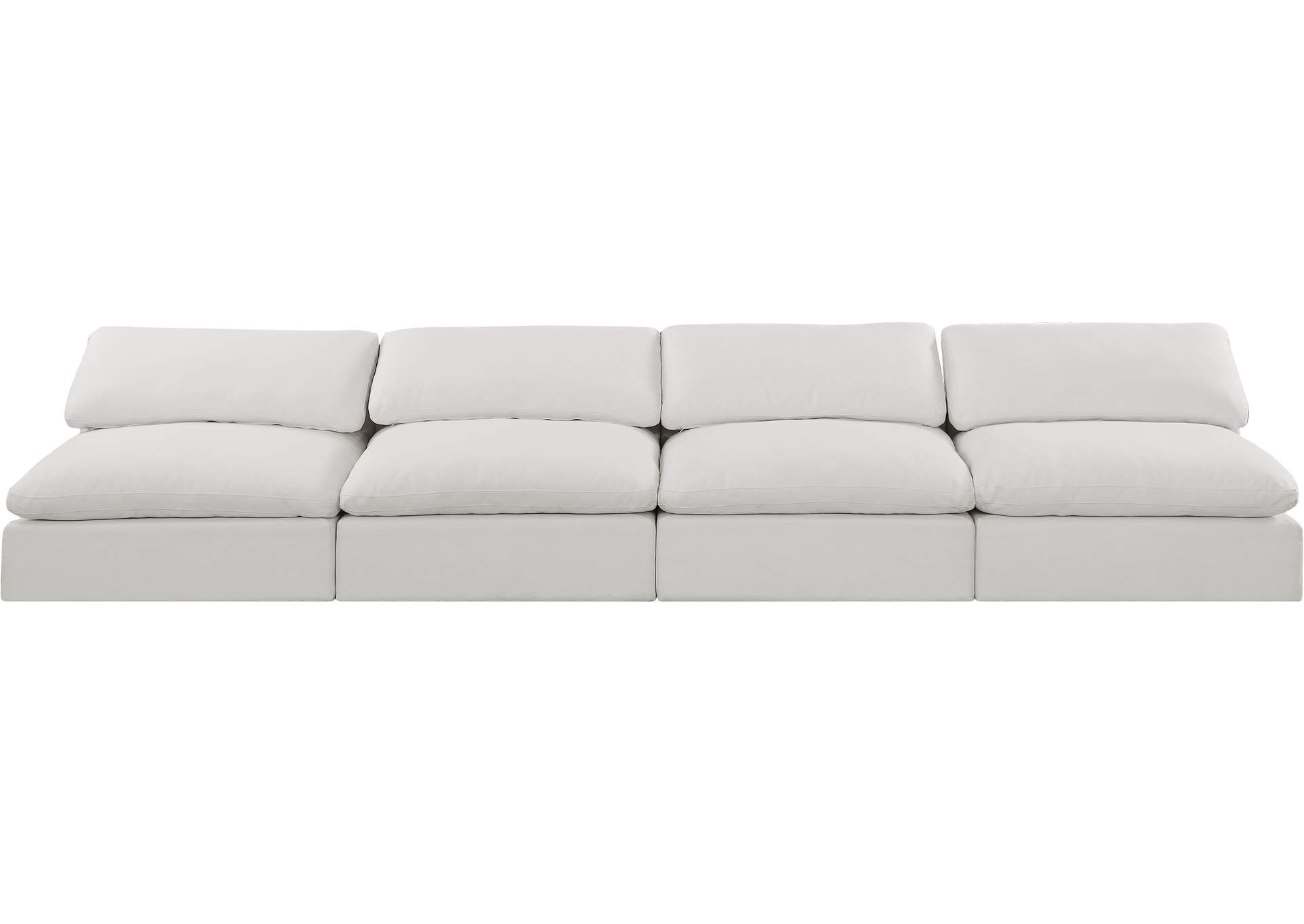 Comfy Cream Linen Textured Fabric Modular Sofa
