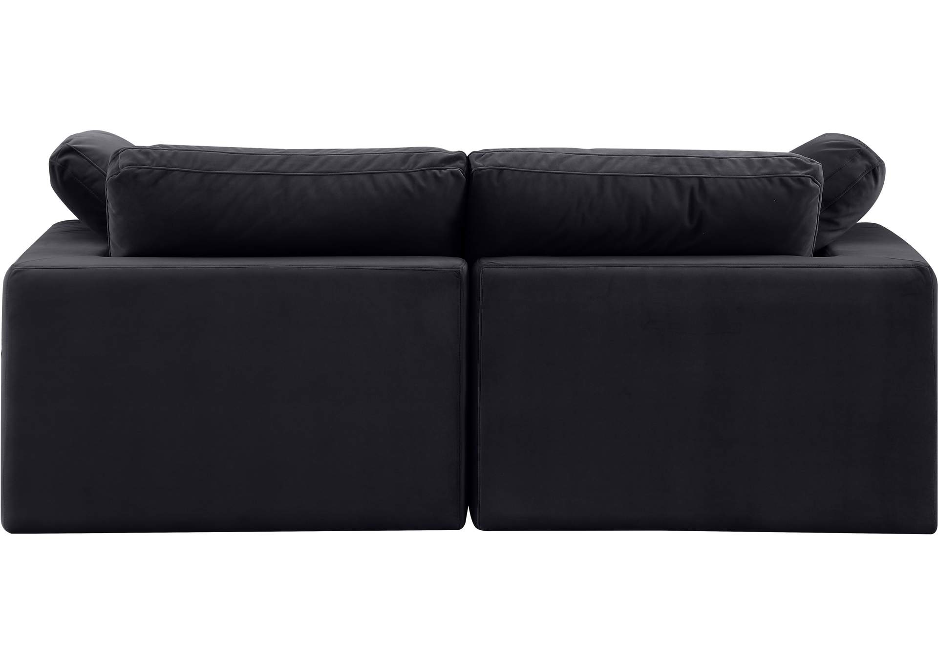 Comfy Black Velvet Modular Sofa