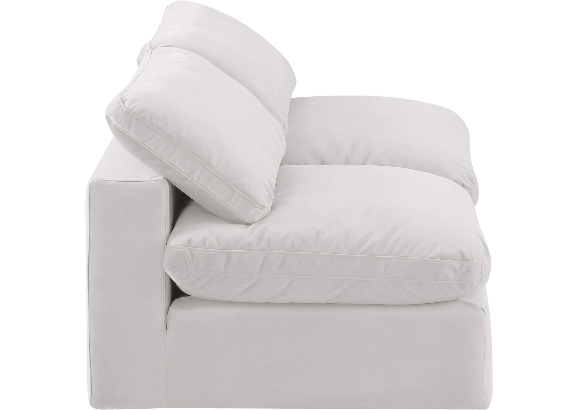 Comfy Cream Velvet Modular Sofa