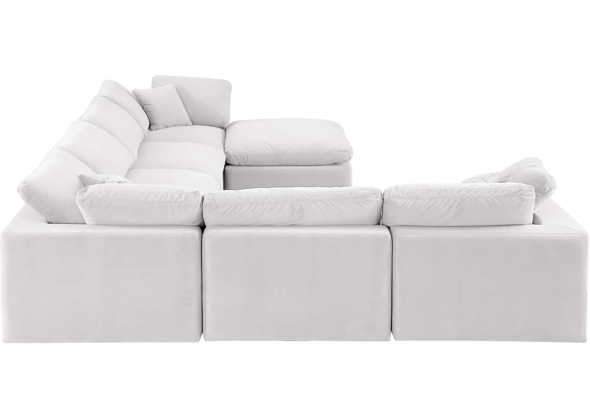 Comfy Cream Velvet Modular Sectional