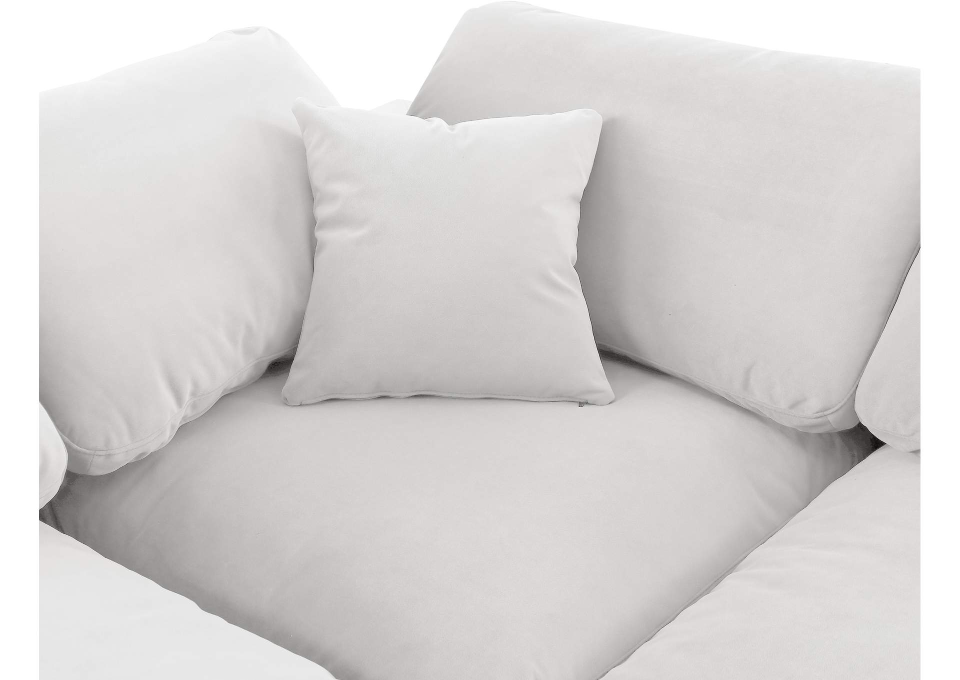 Comfy Cream Velvet Modular Sectional
