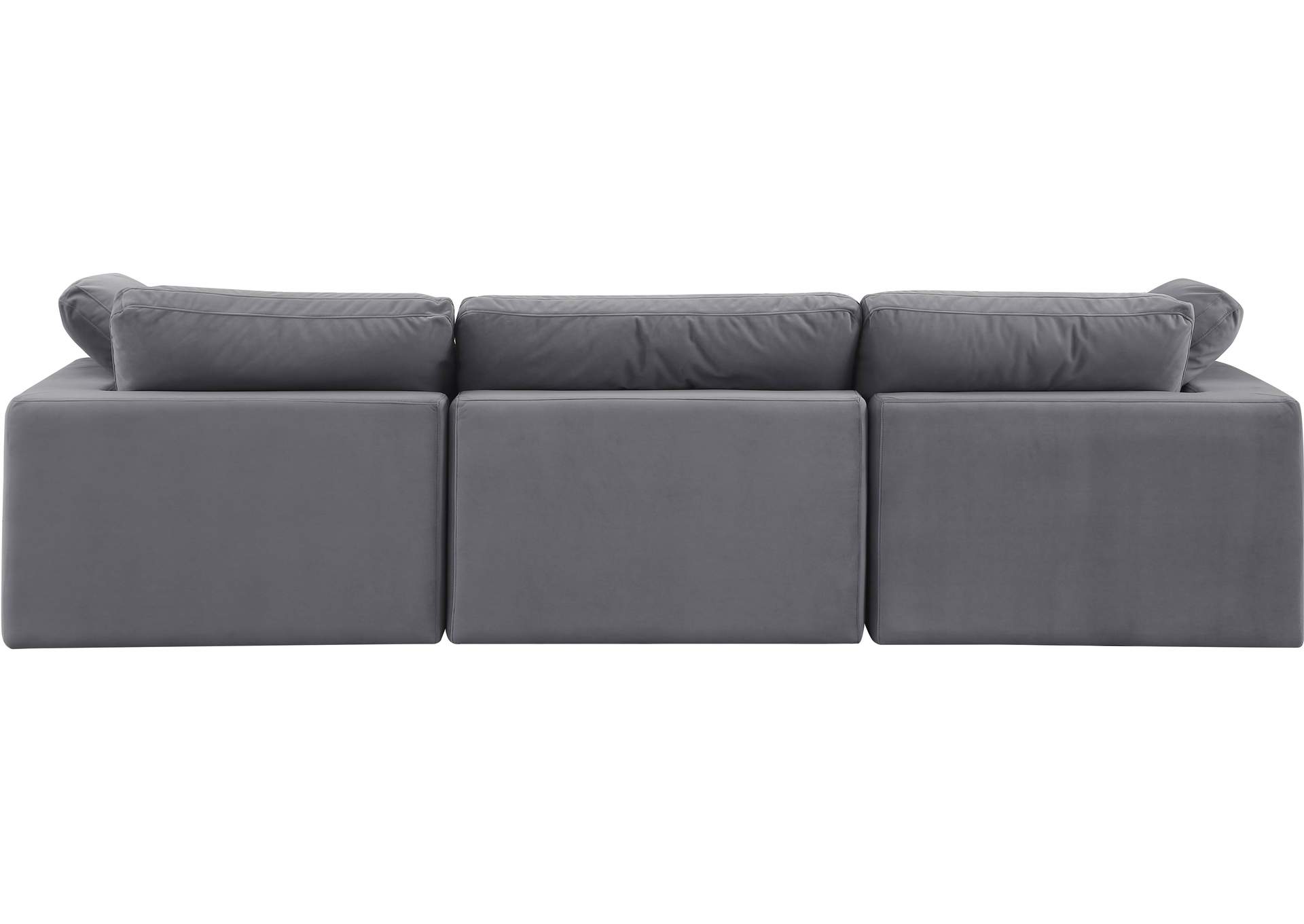 Comfy Grey Velvet Modular Sofa