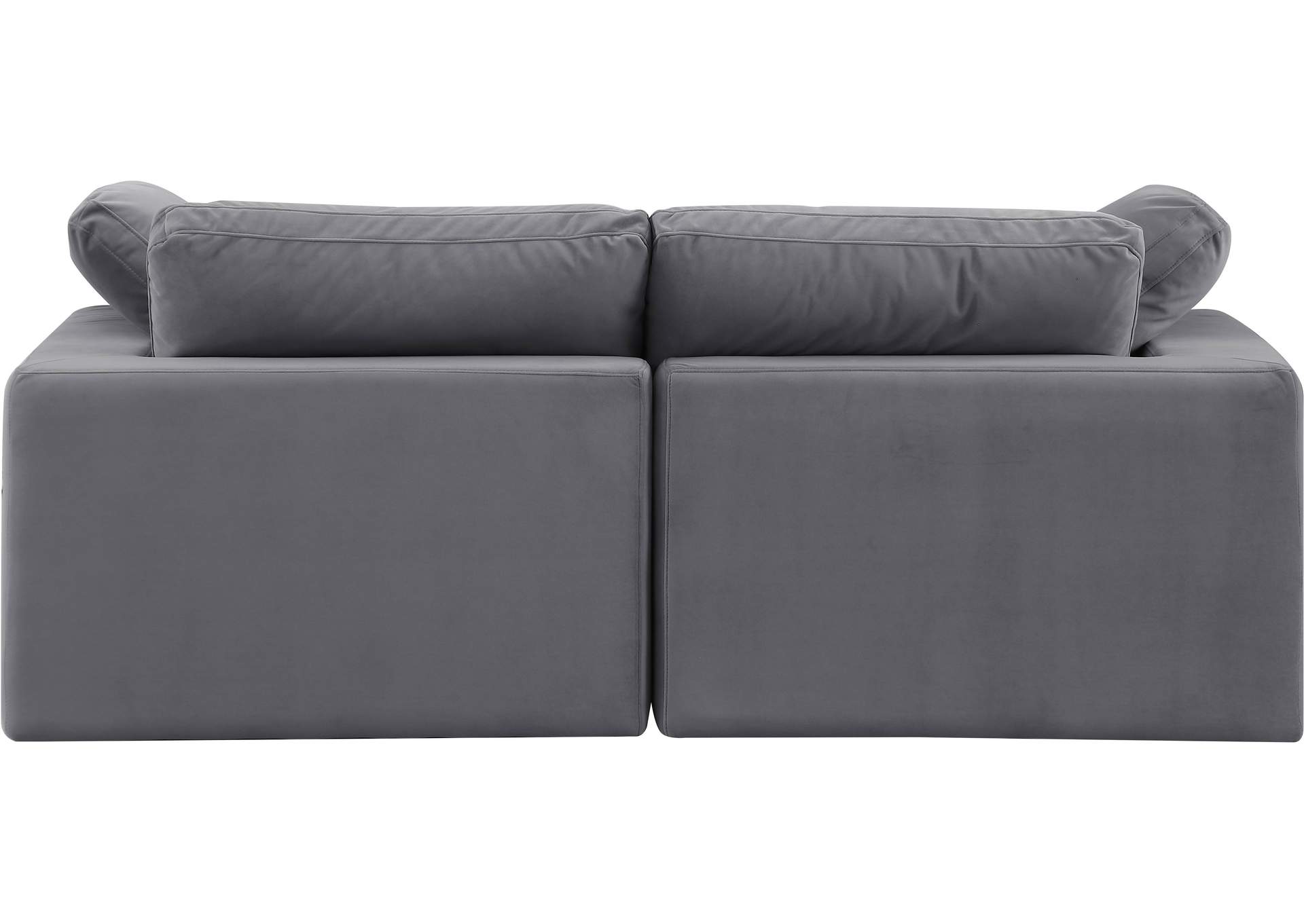 Comfy Grey Velvet Modular Sofa