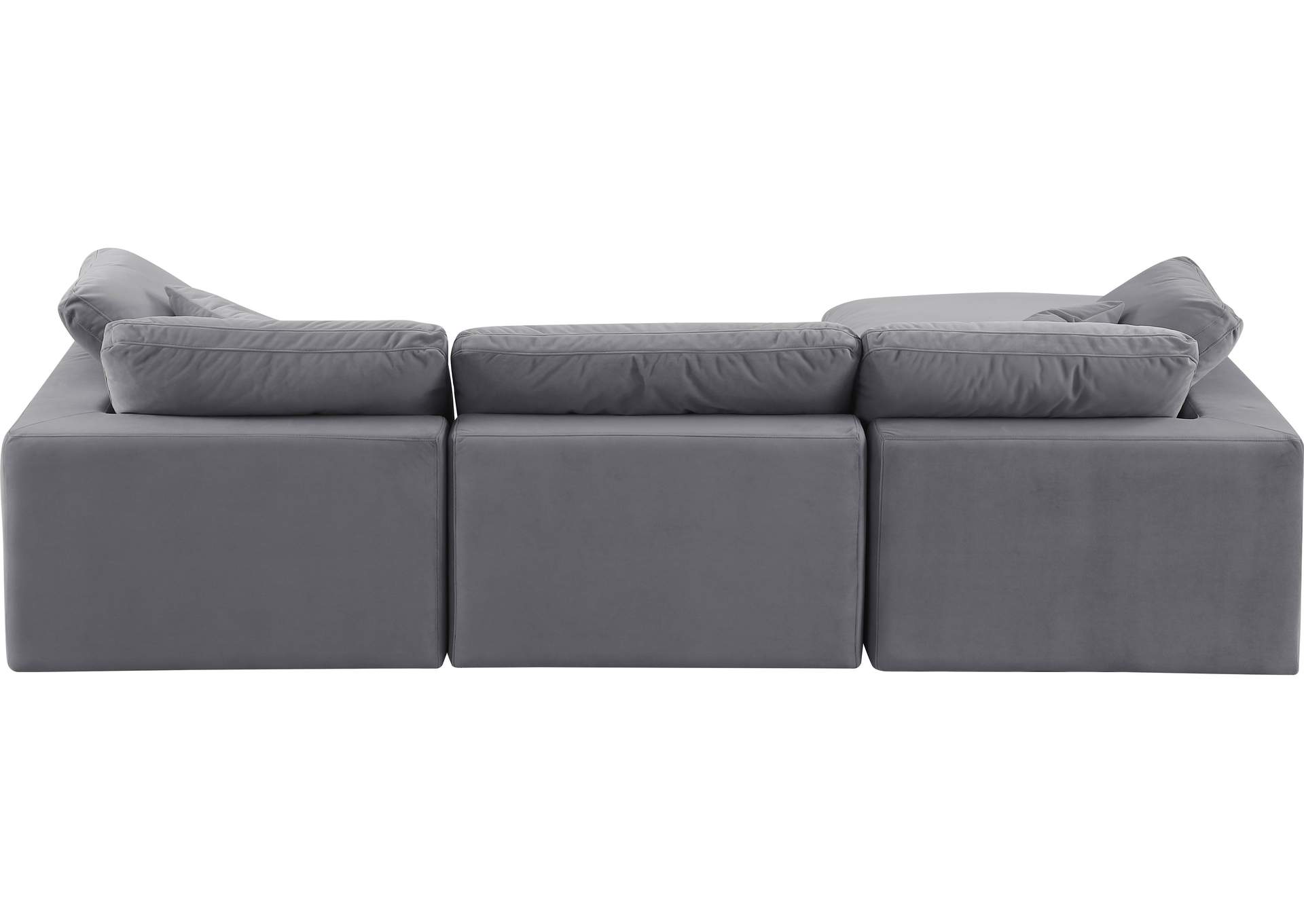Comfy Grey Velvet Modular Sectional