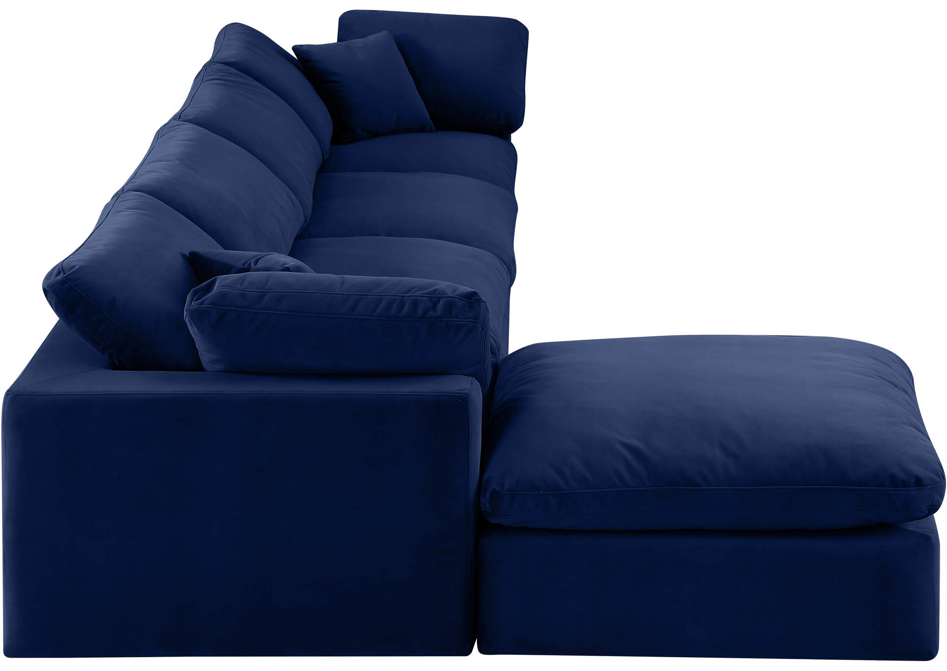 Comfy Navy Velvet Modular Sectional