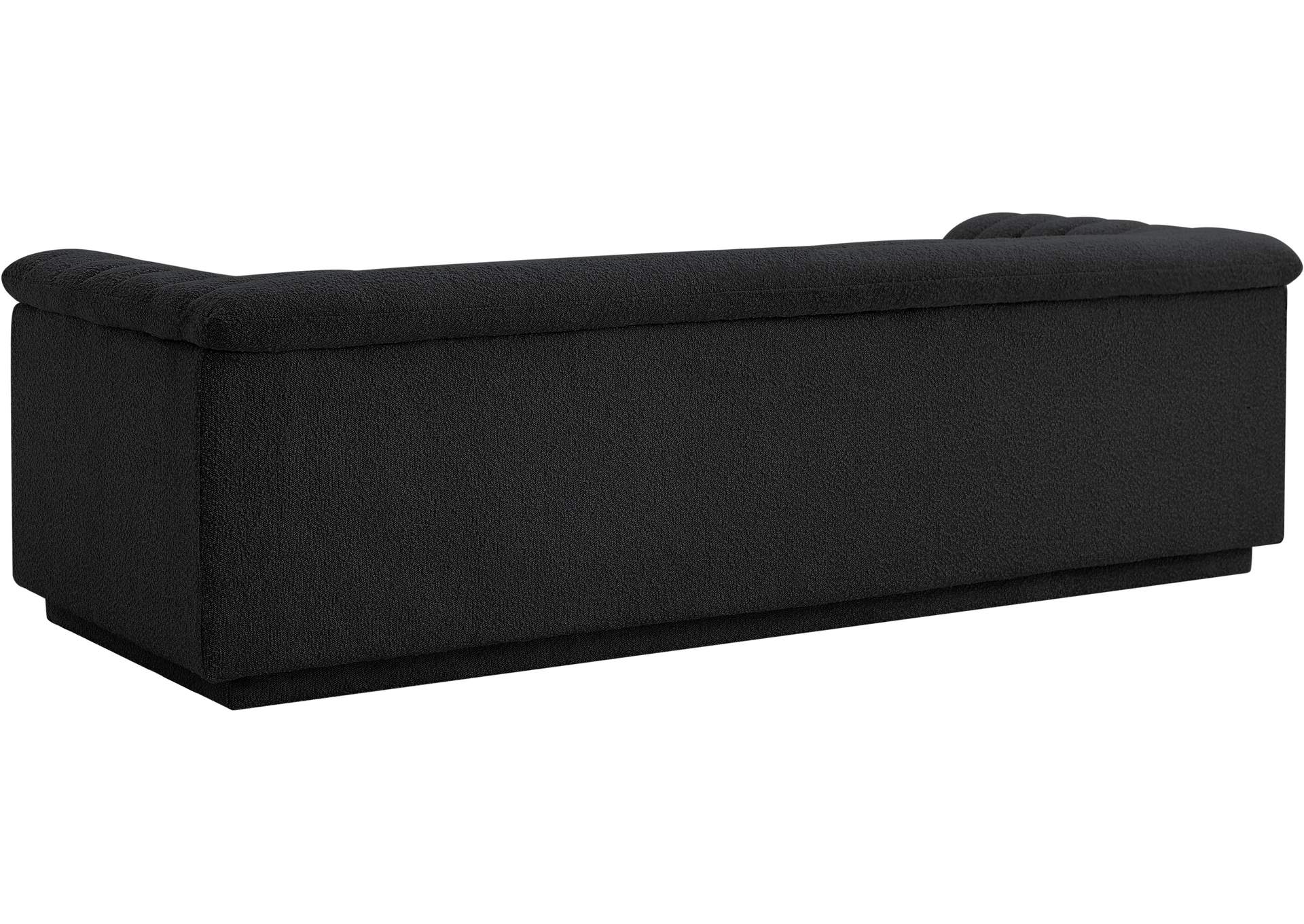 Cascade Black Boucle Fabric Sofa