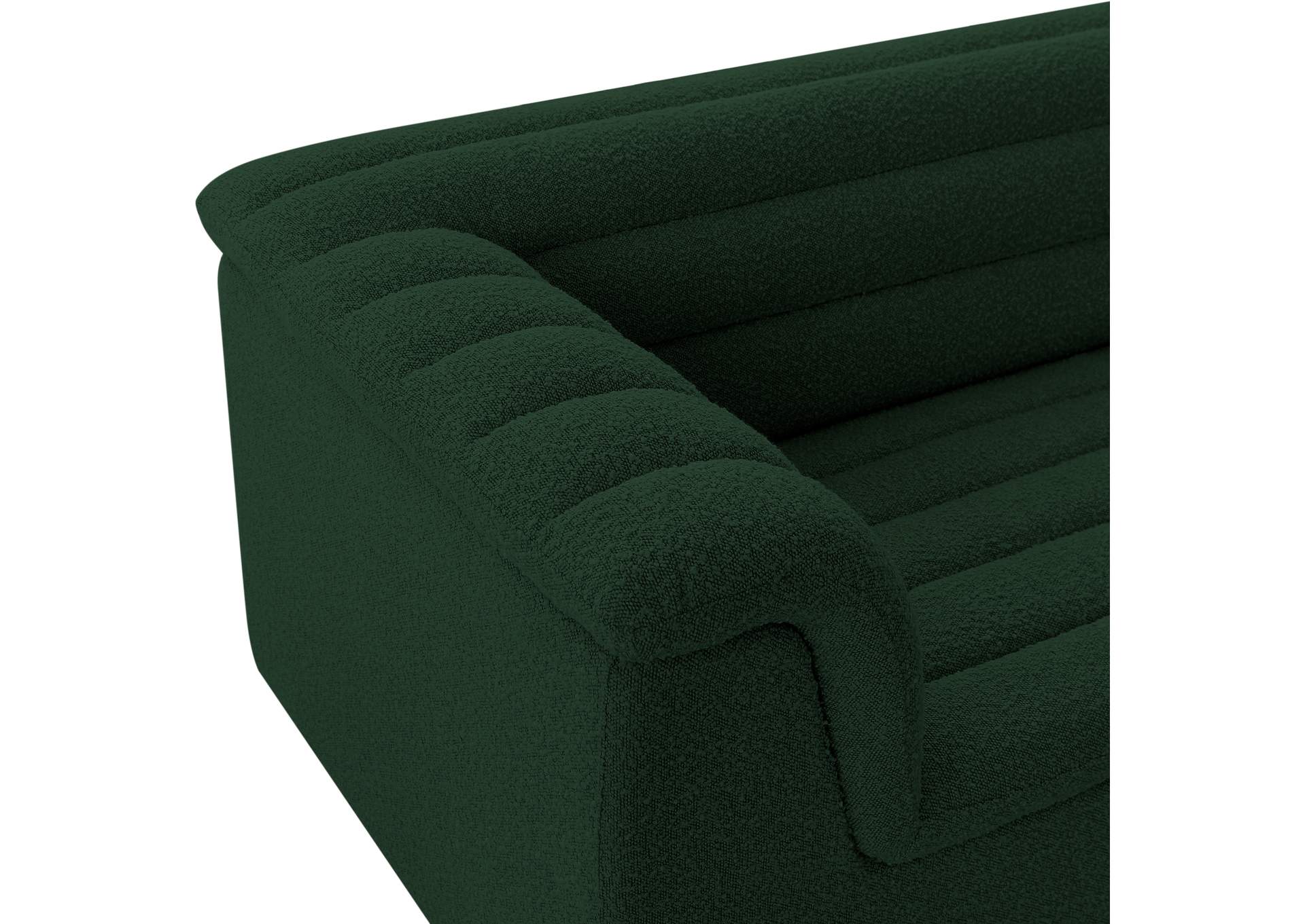 Cascade Green Boucle Fabric Sofa