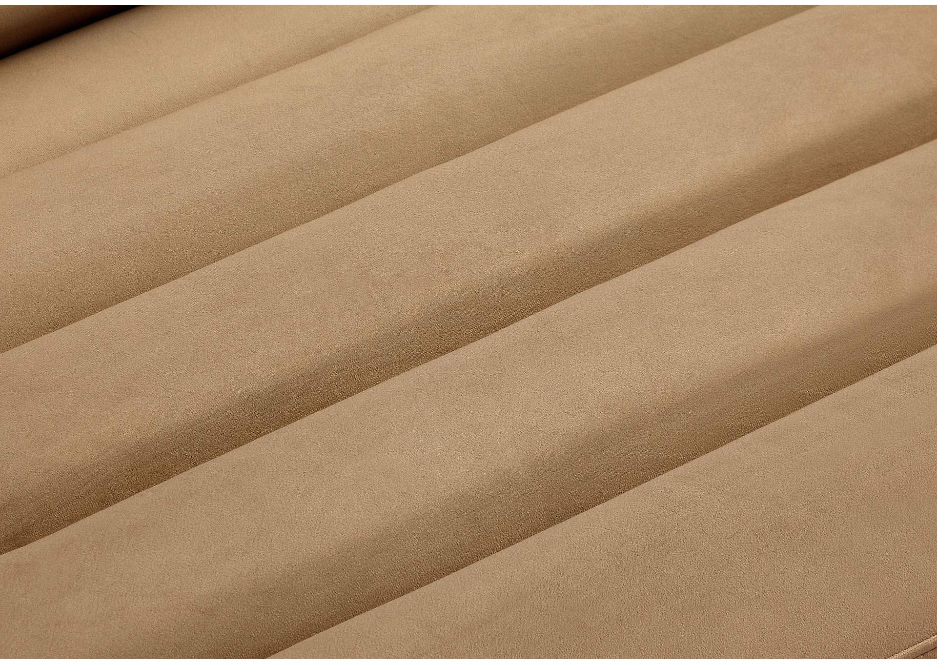 Cascade Camel Velvet Fabric Sofa