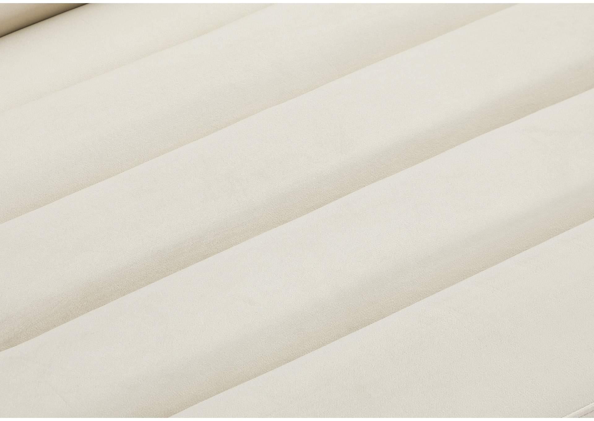 Cascade Cream Velvet Fabric Loveseat image 10