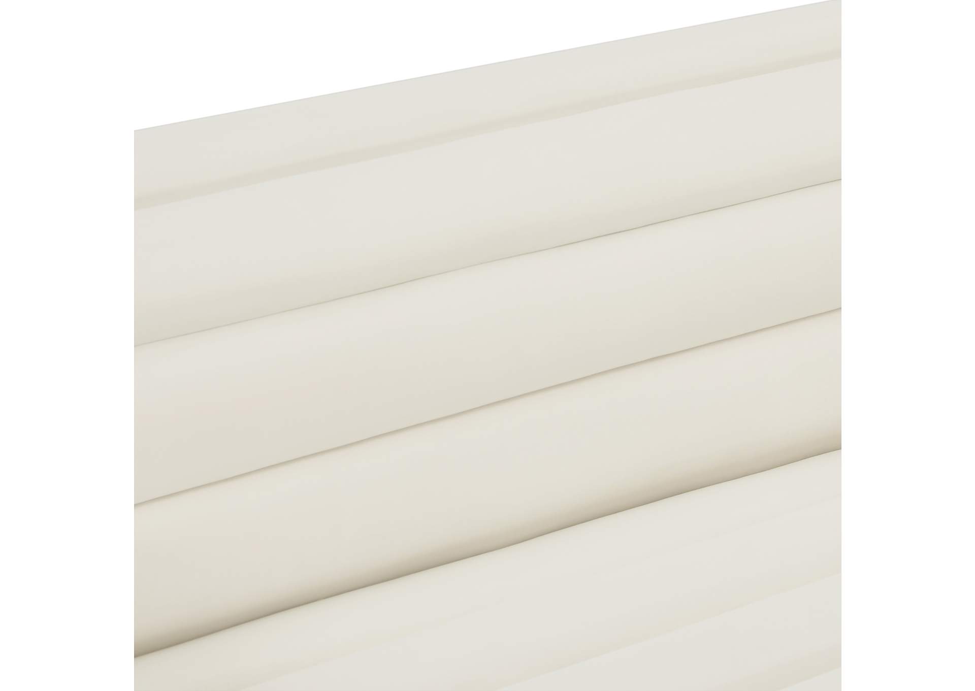 Cascade Cream Velvet Fabric Loveseat image 9