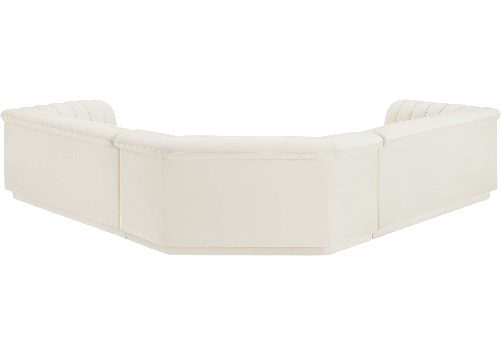 Cascade Cream Velvet Fabric Modular Sectional