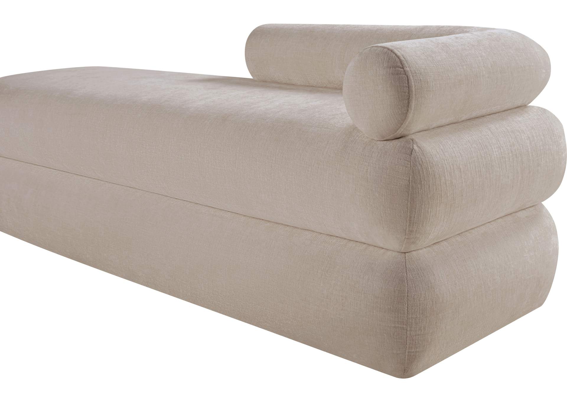 Kennedy Beige Chenille Fabric Bench image 11