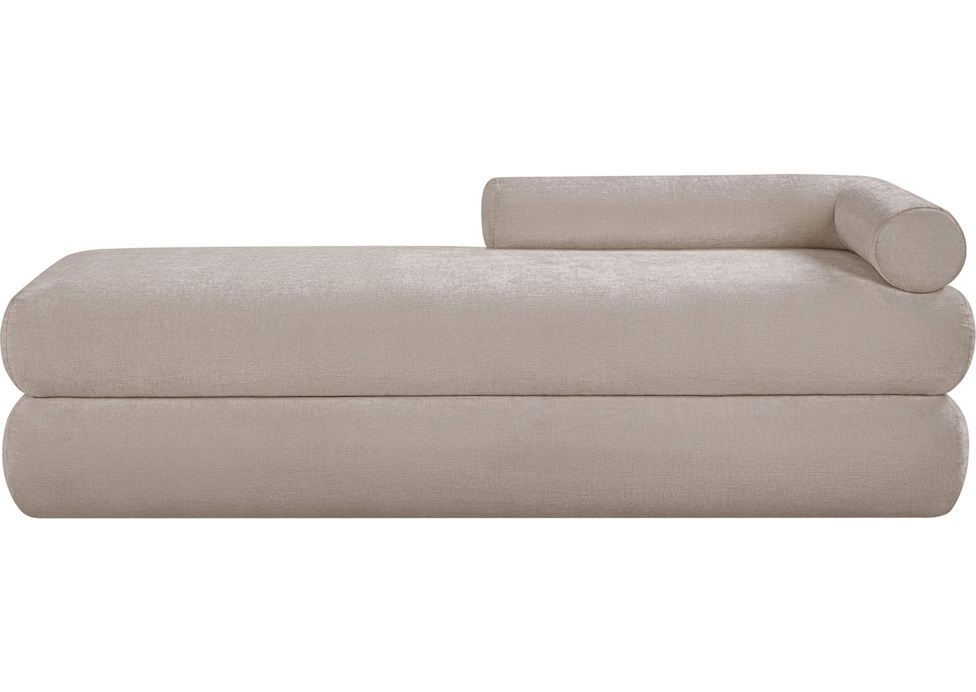 Kennedy Beige Chenille Fabric Bench image 4