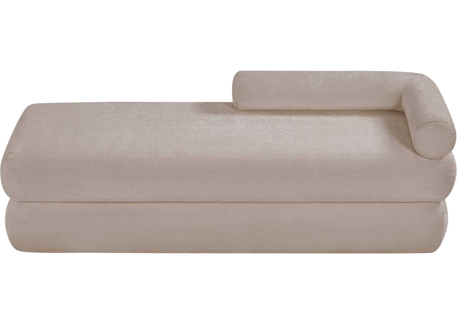 Kennedy Beige Chenille Fabric Bench image 7