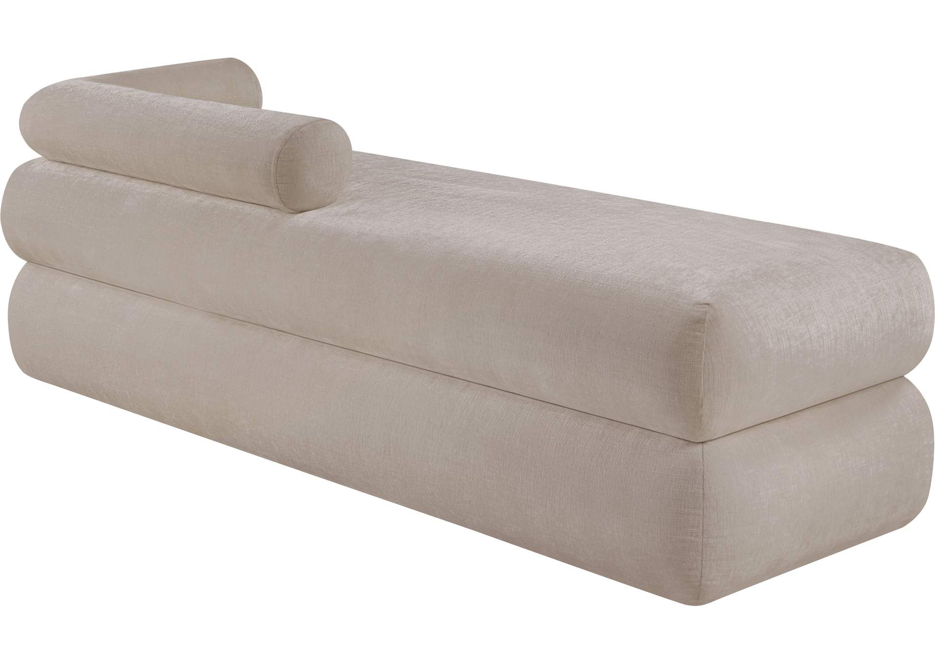 Kennedy Beige Chenille Fabric Bench image 8