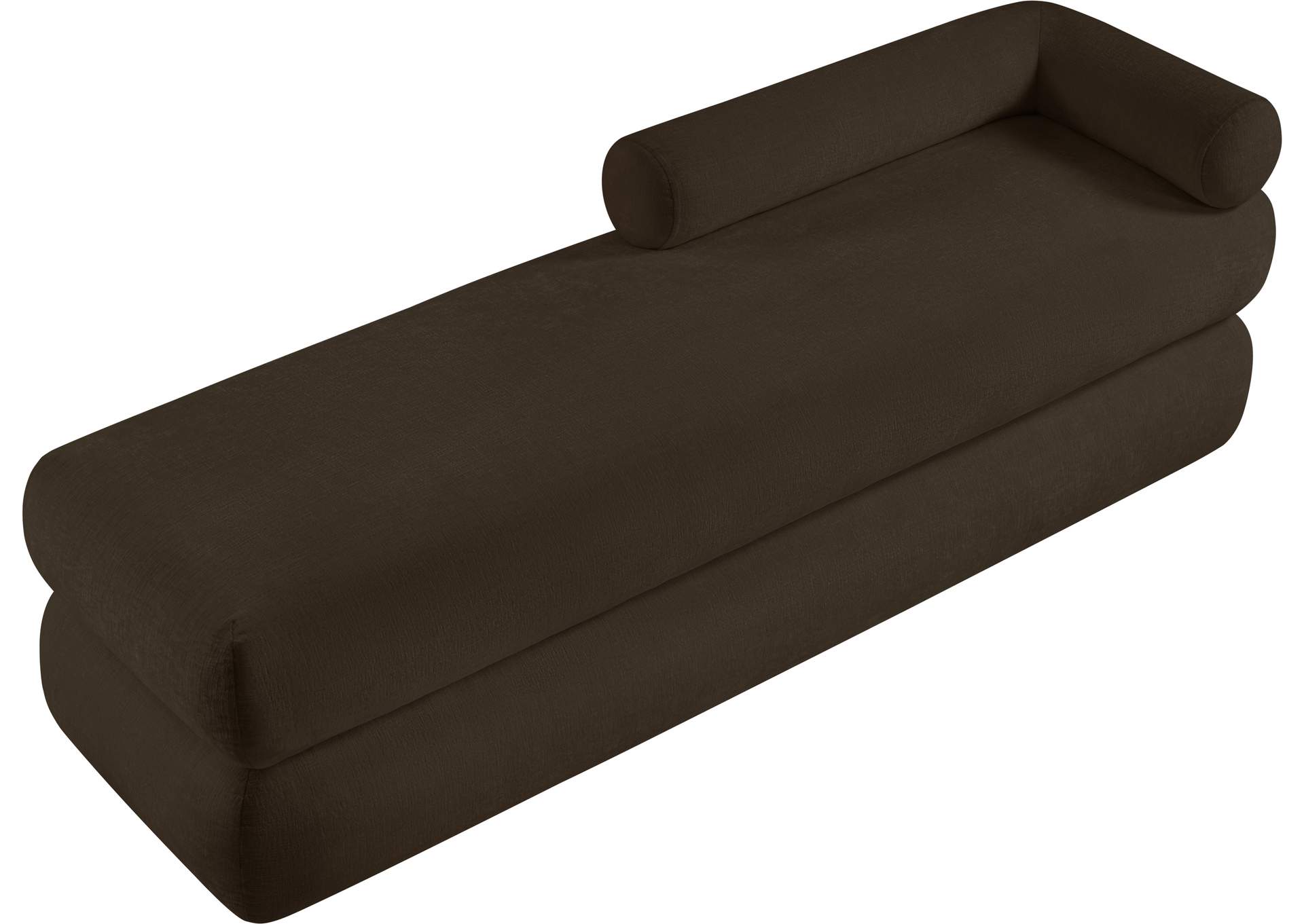 Kennedy Brown Chenille Fabric Bench