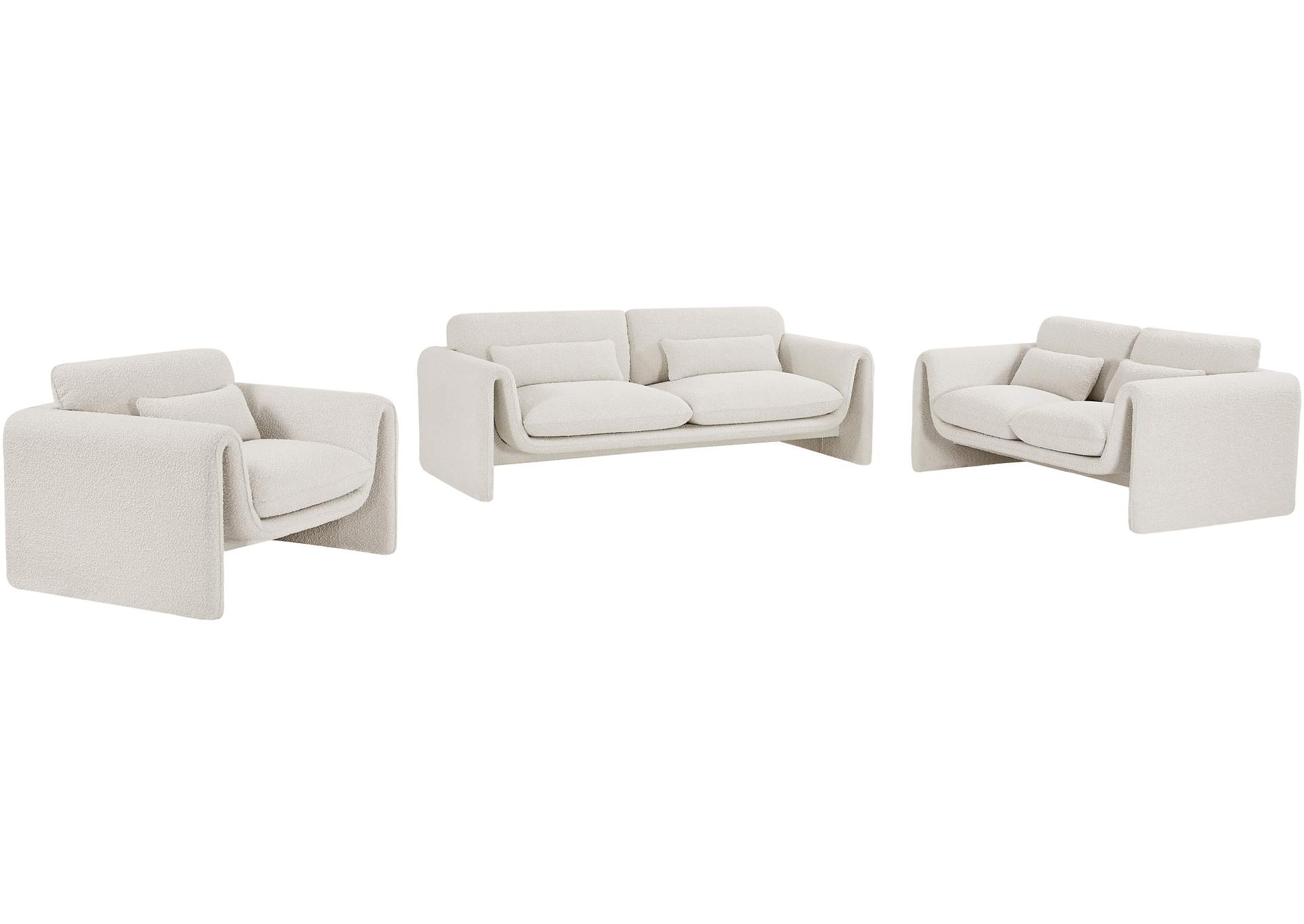 Stylus Cream Boucle Fabric Chair