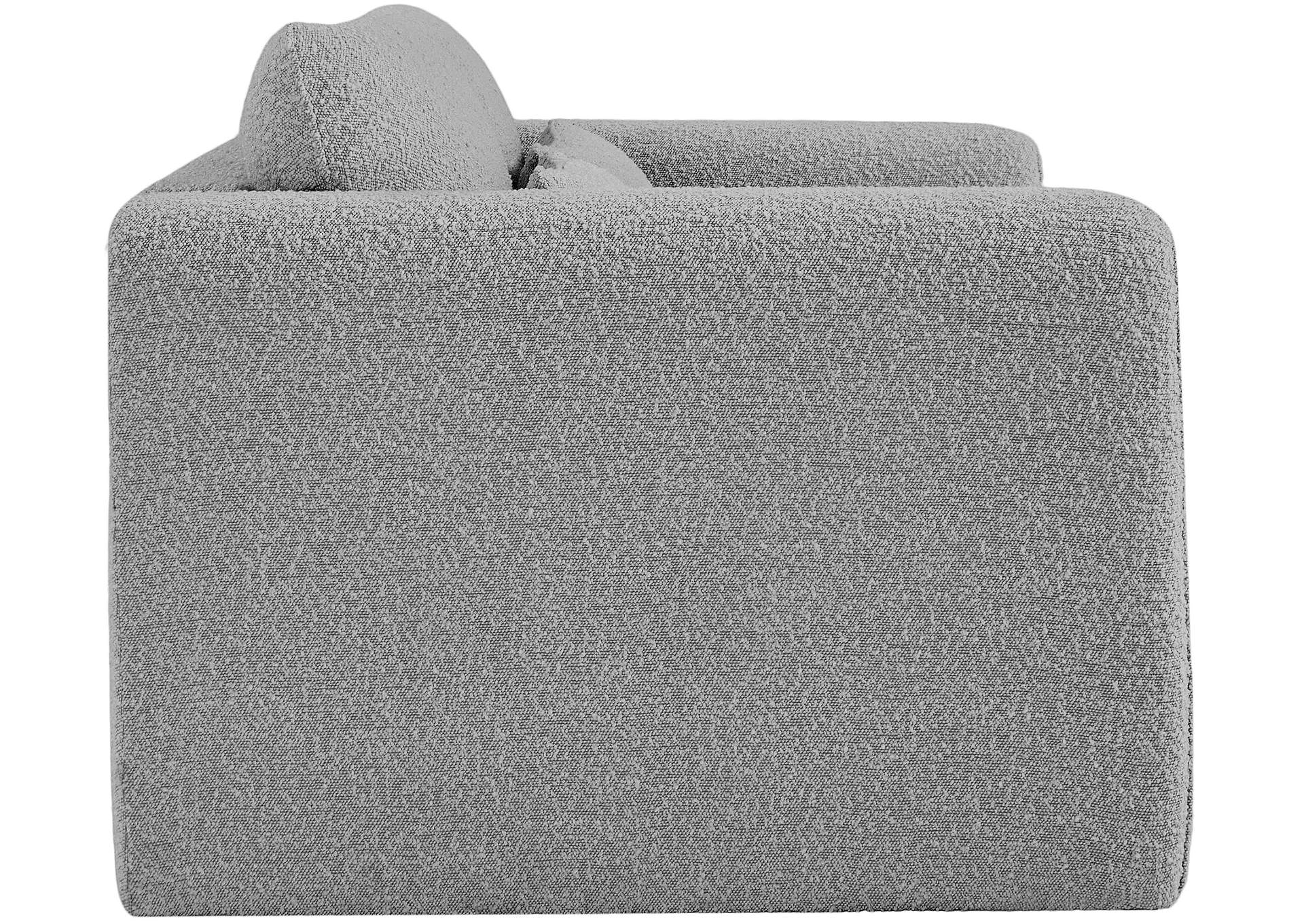 Stylus Grey Boucle Fabric Loveseat