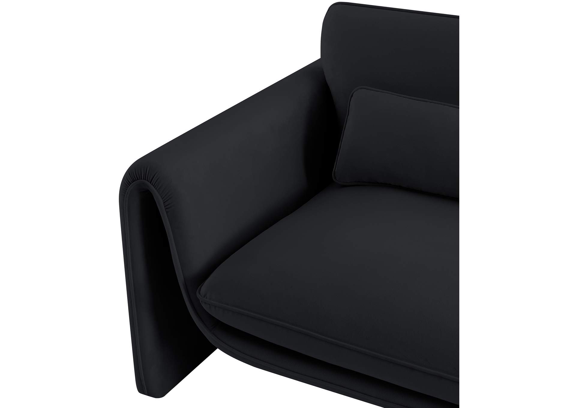 Sloan Black Velvet Fabric Chair
