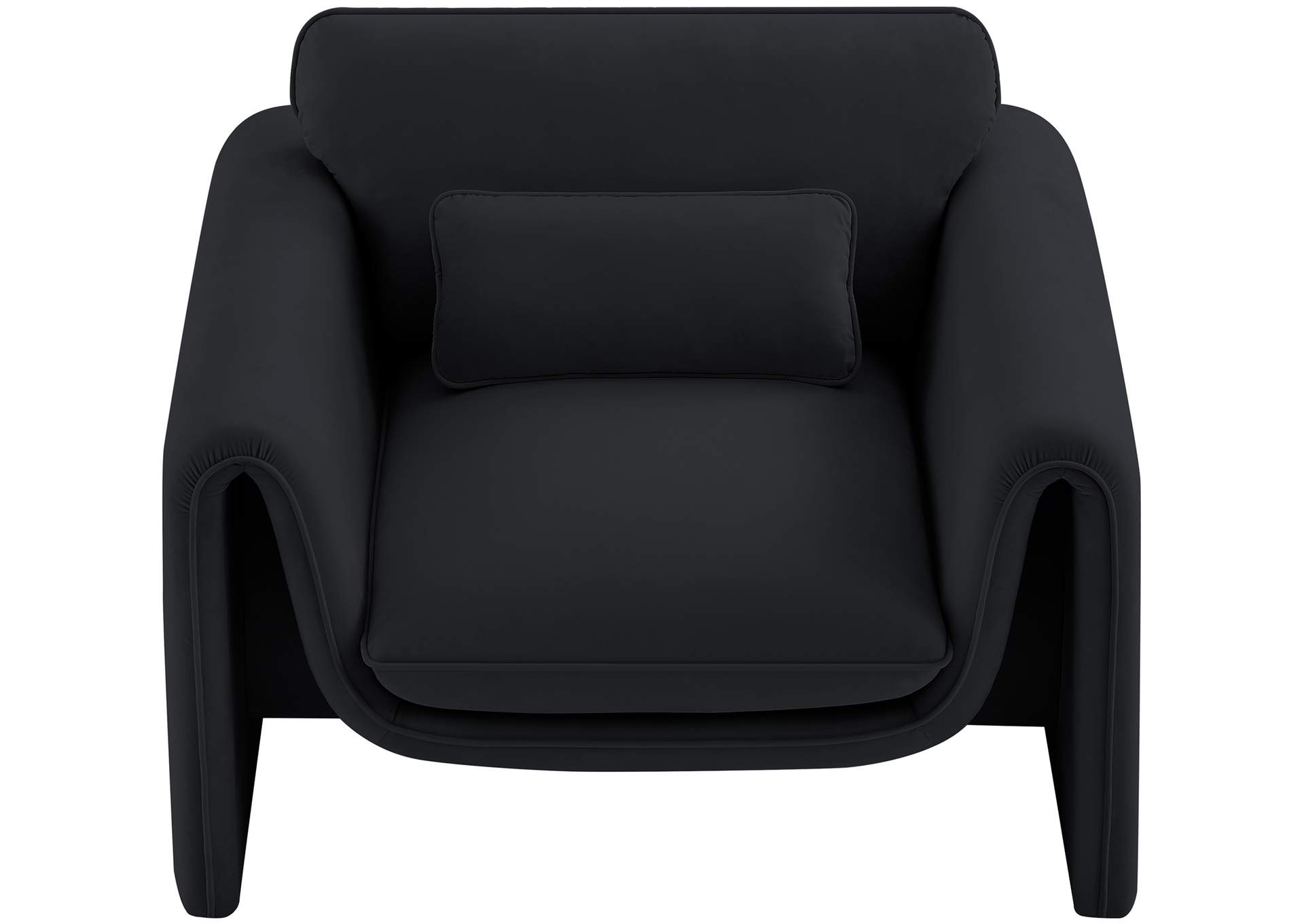 Sloan Black Velvet Fabric Chair