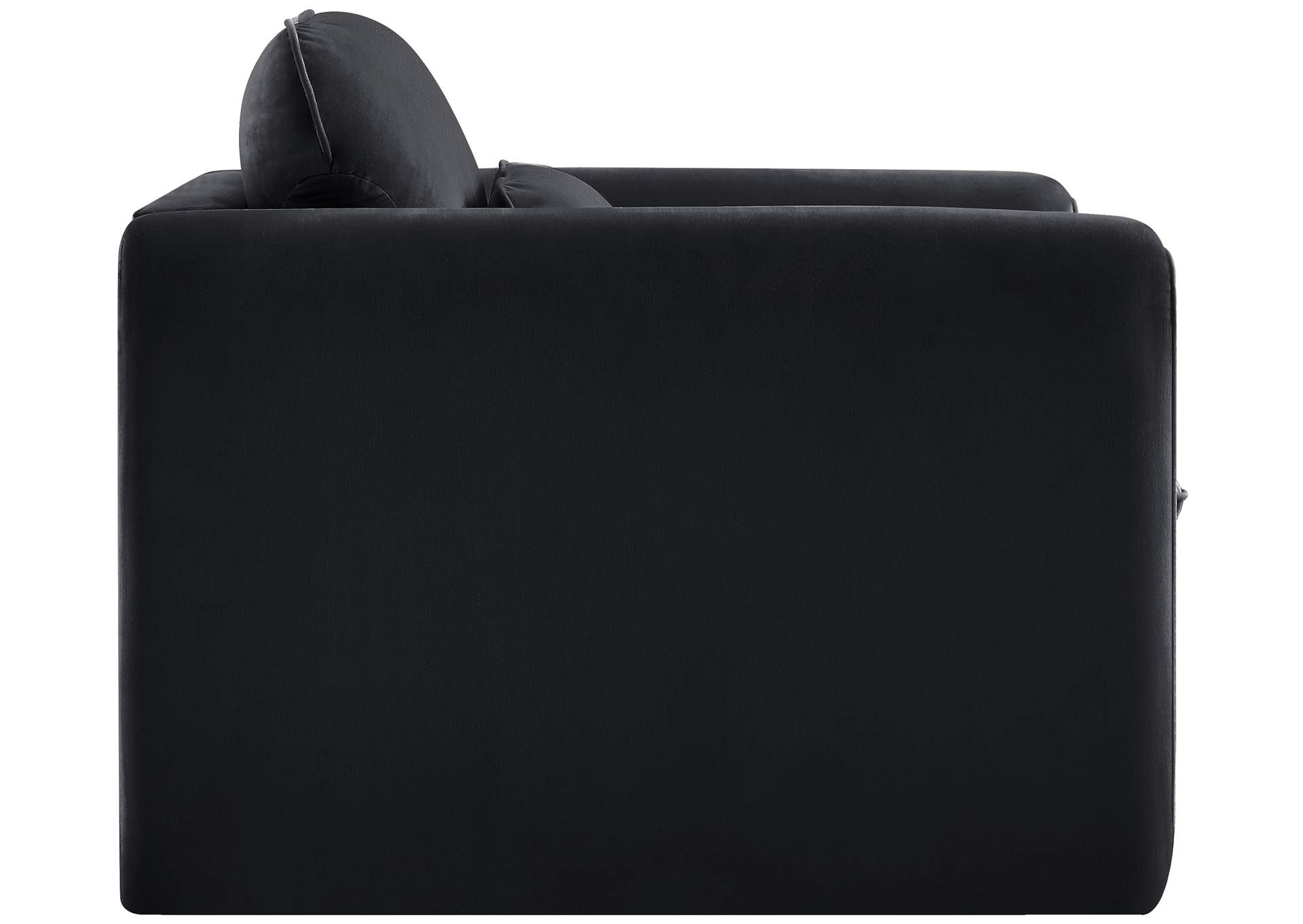 Sloan Black Velvet Fabric Chair