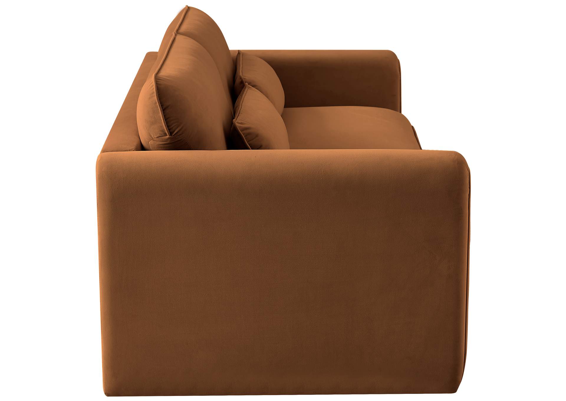 Sloan Saddle Velvet Fabric Sofa