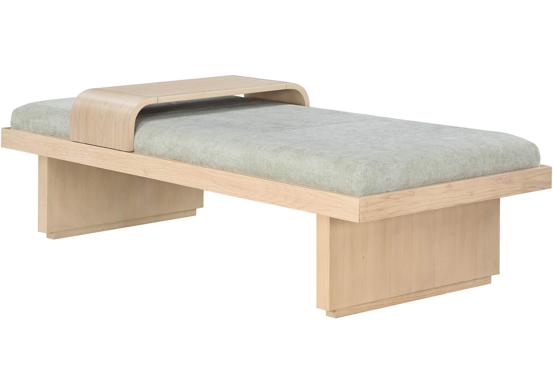 Arlington Mint Green Chenille Fabric Bench
