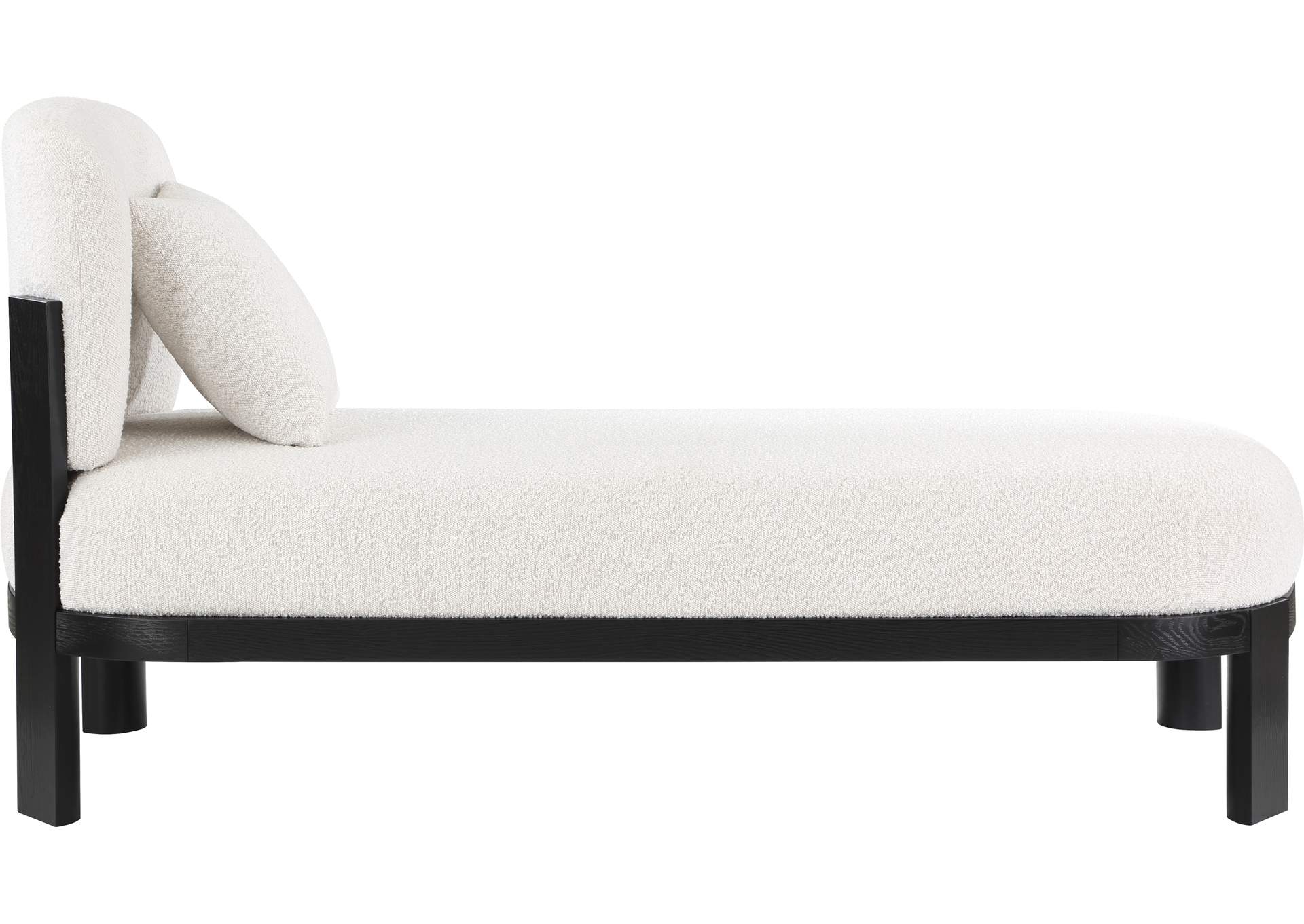 Maybourne Cream Boucle Fabric Chaise - Bench