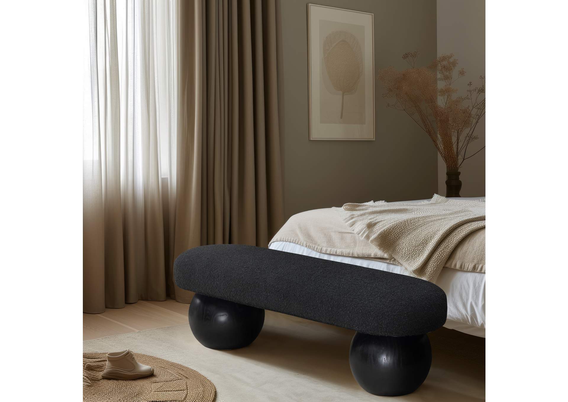 Bowie Black Bench