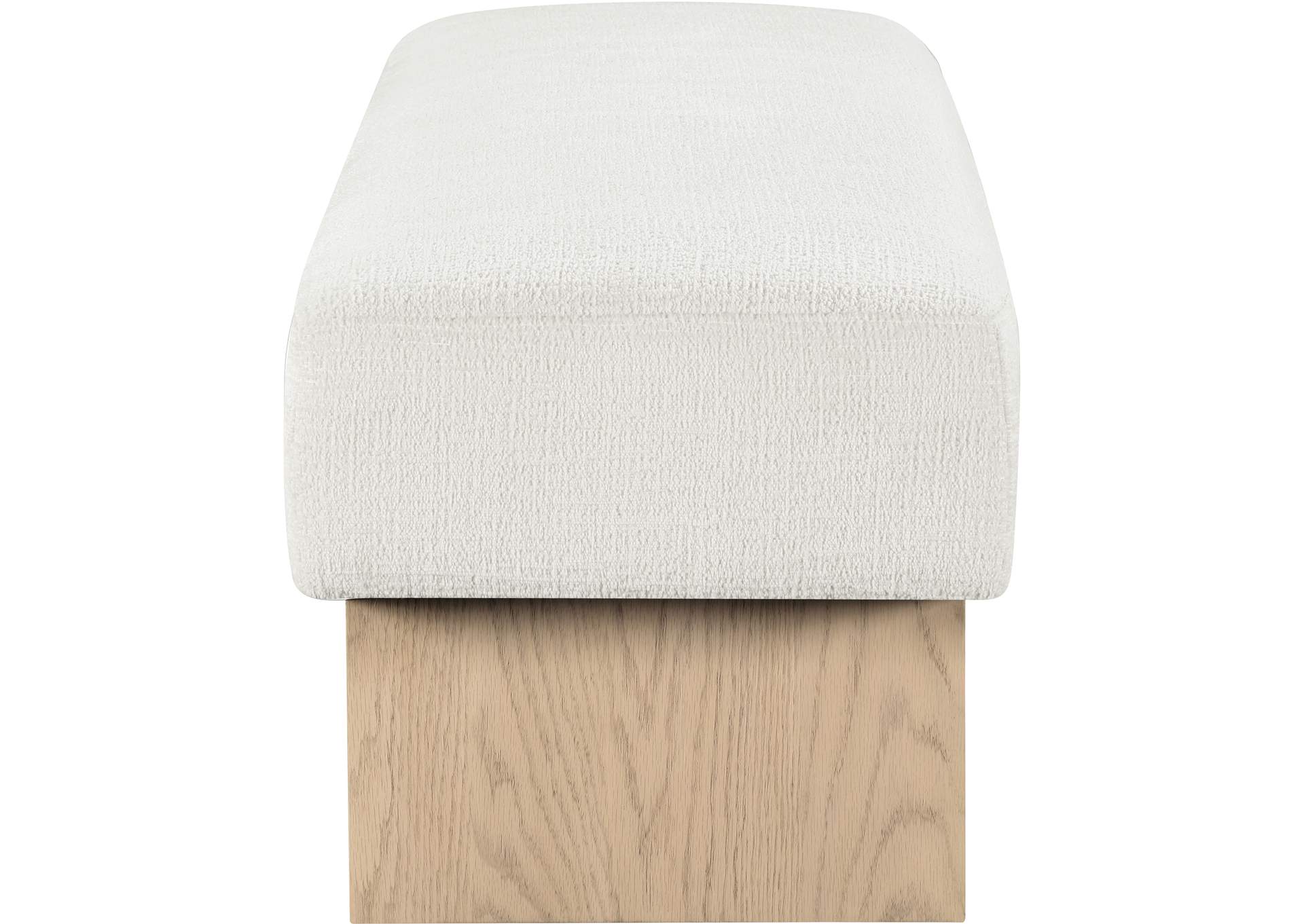 Alora Cream Fabric Bench