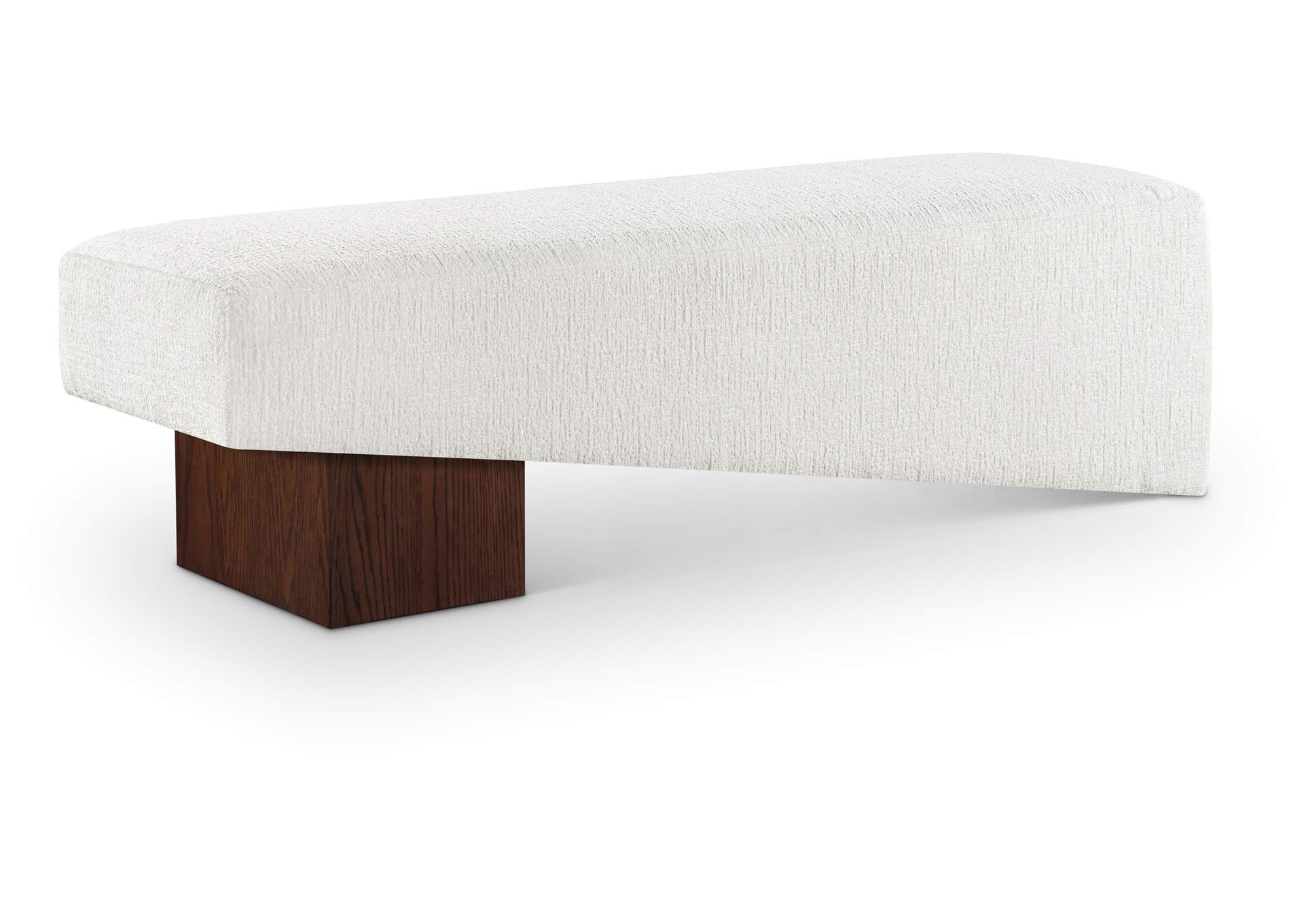 Alora Cream Fabric Bench image 1