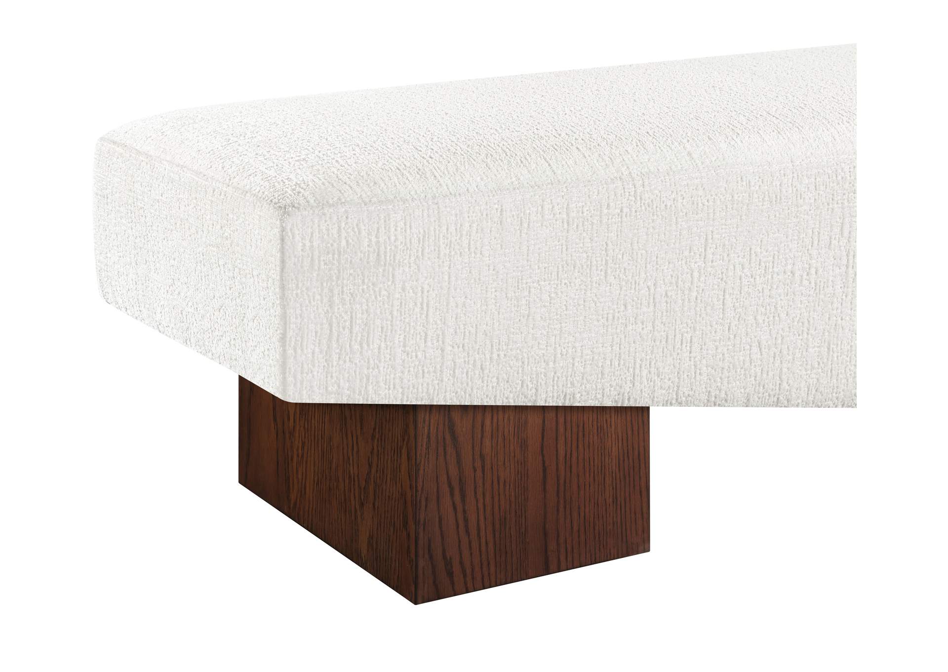 Alora Cream Fabric Bench image 6