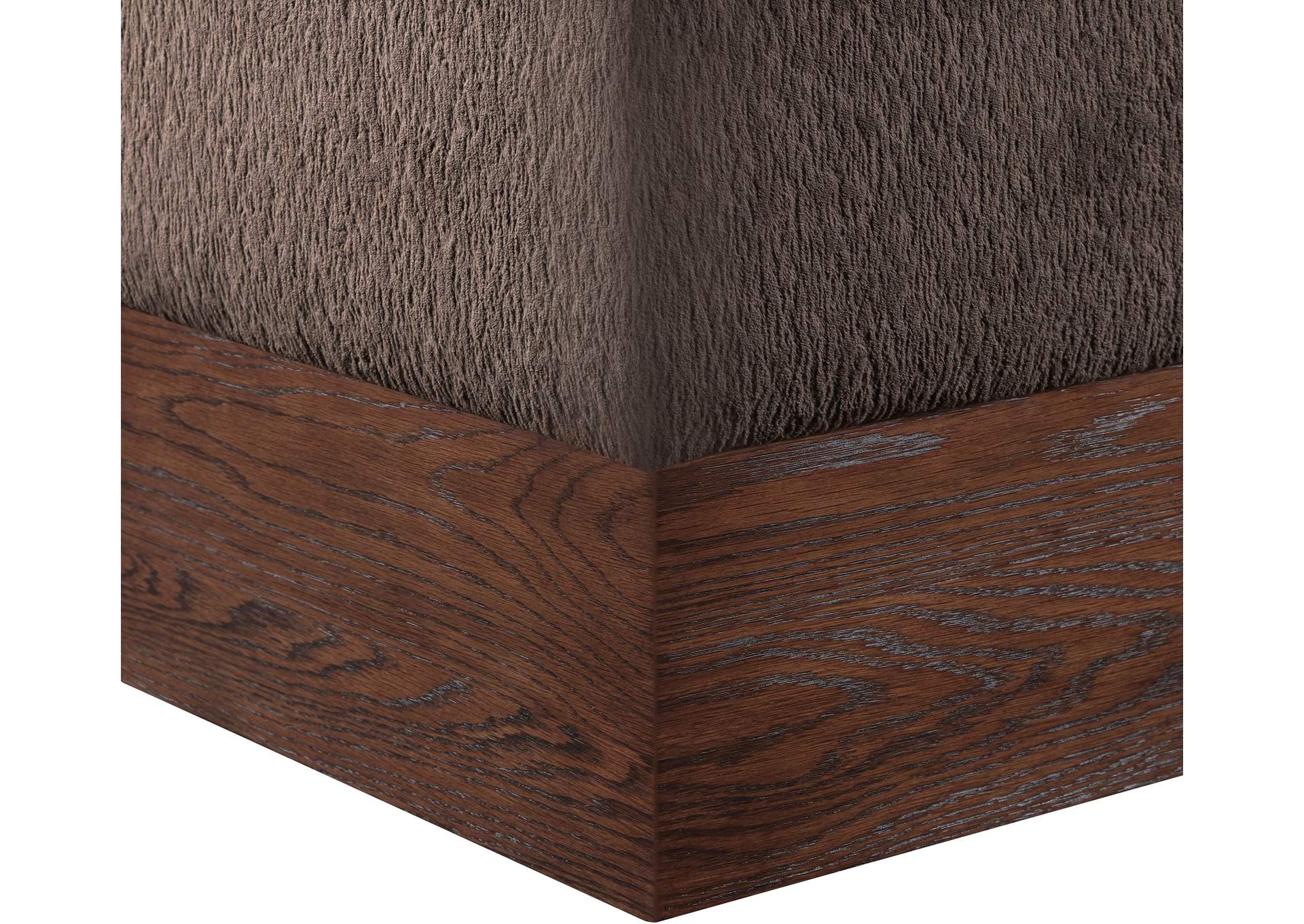 Havre Brown Velour Fur Fabric Ottoman - Stool image 6