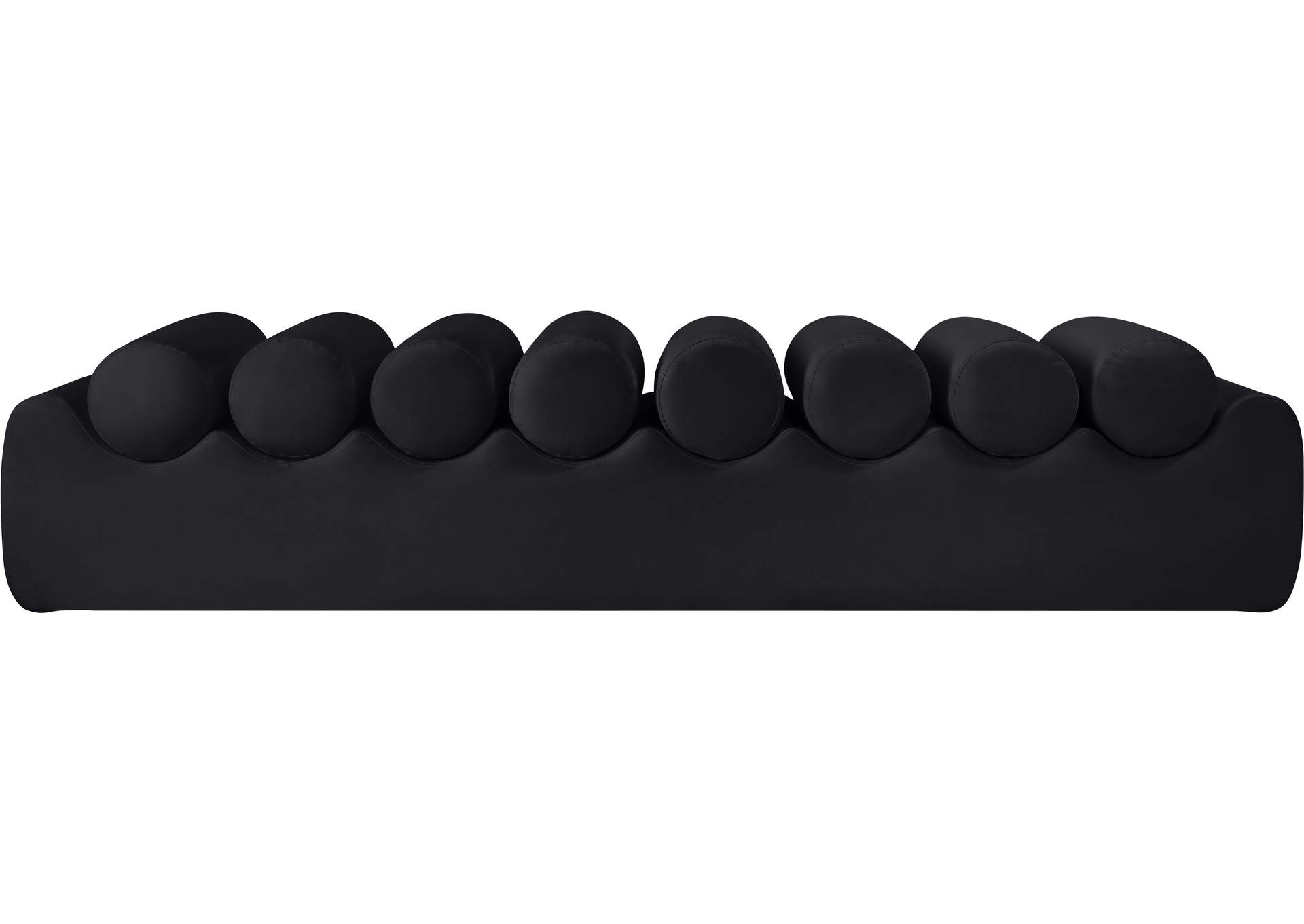 Rumble Black Vegan Leather Bench