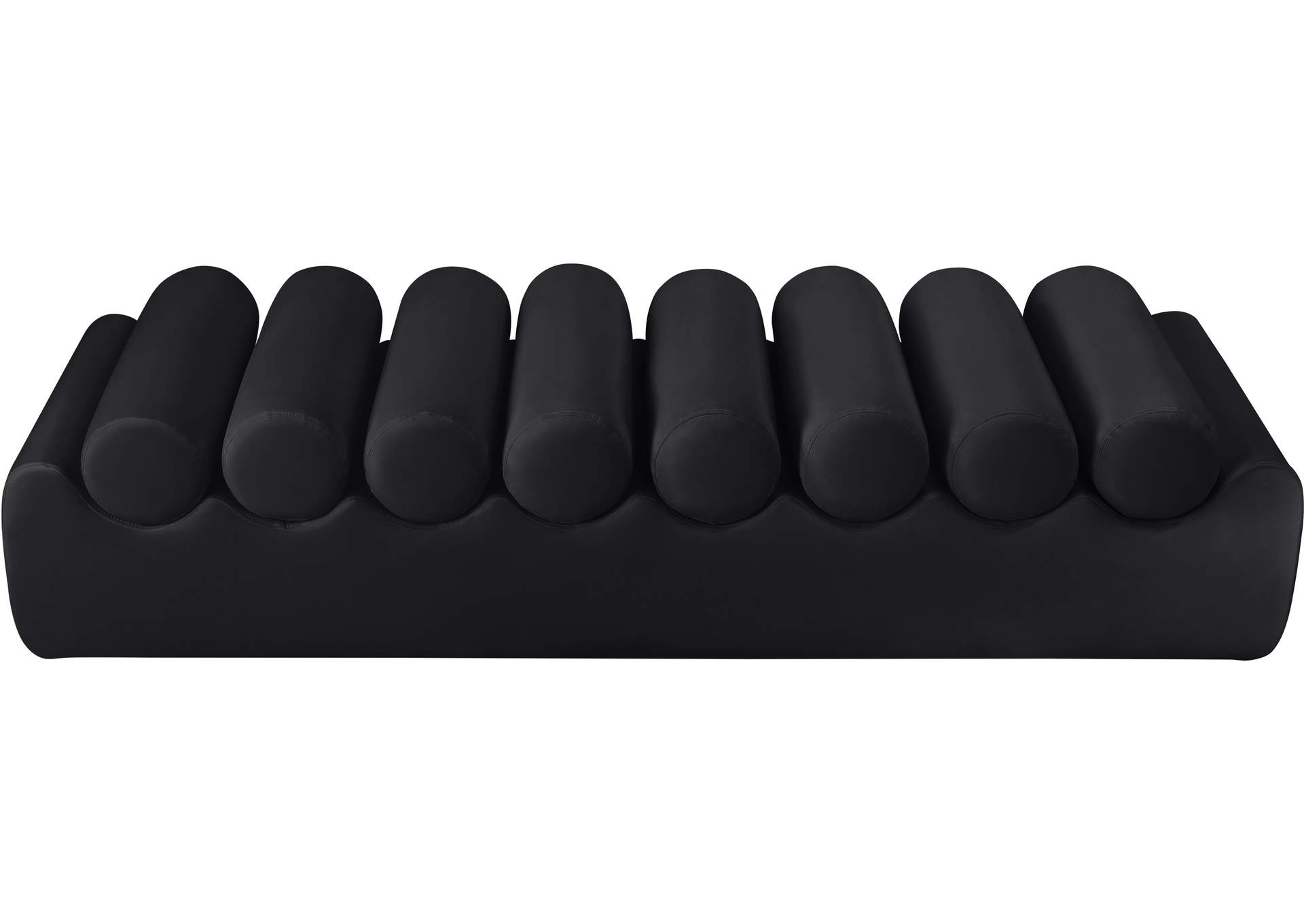 Rumble Black Vegan Leather Bench