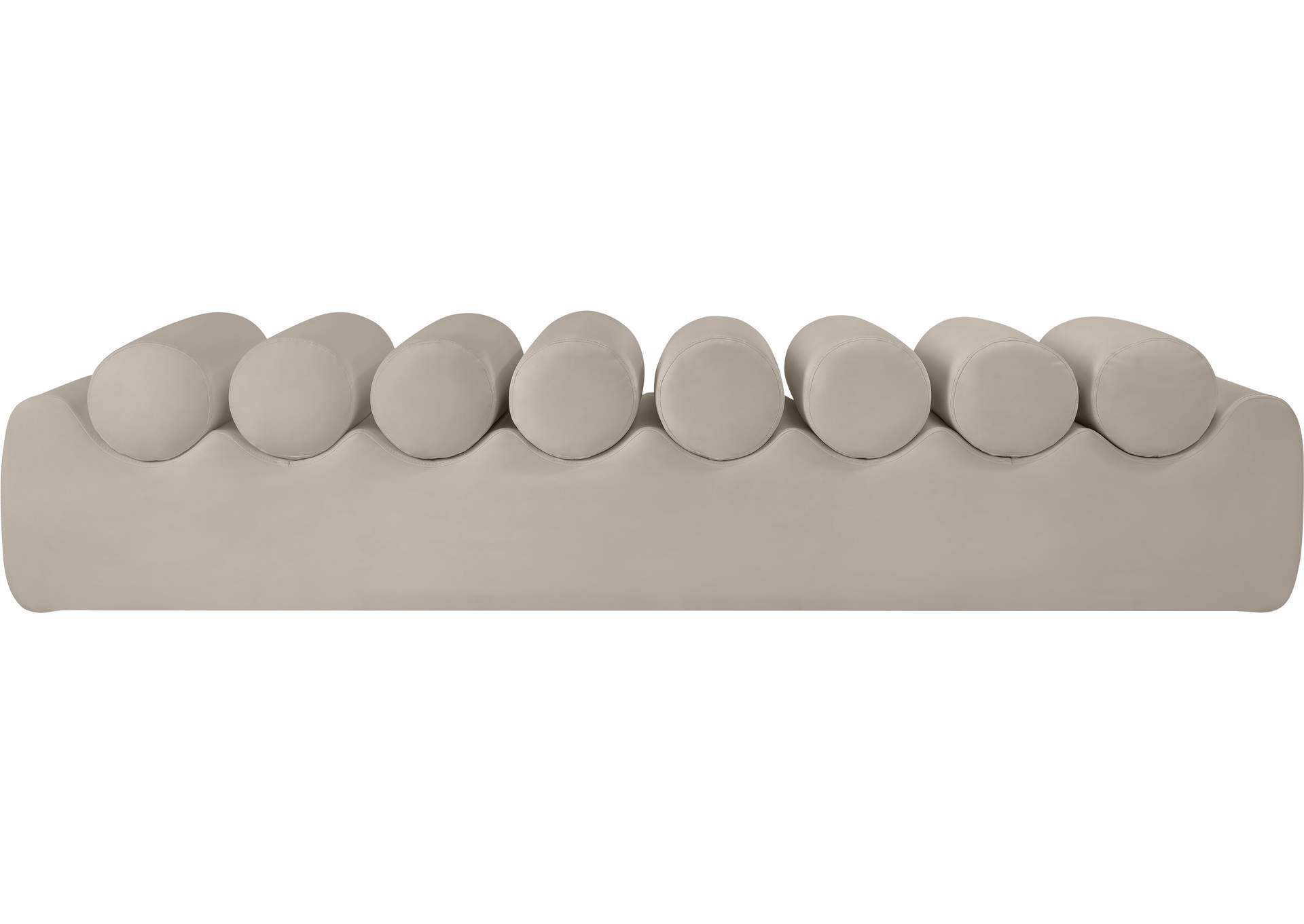 Rumble Taupe Vegan Leather Bench