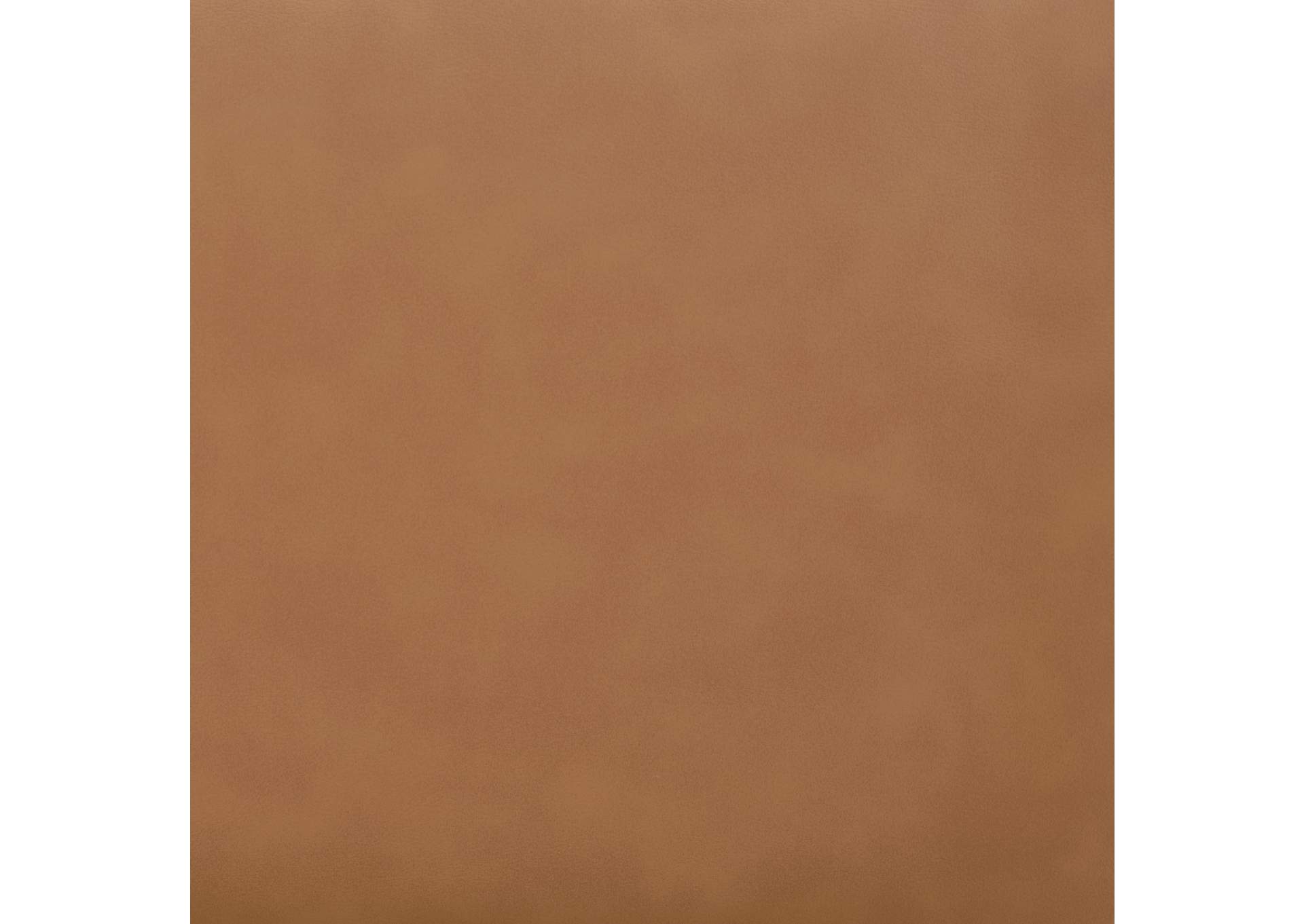 Rumble Cognac Vegan Leather Bench