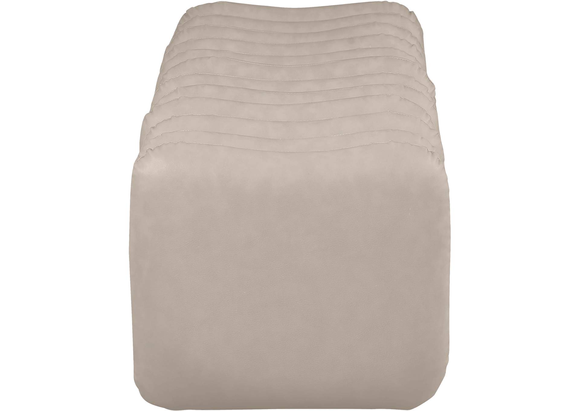 Atticus Taupe Vegan Leather Bench