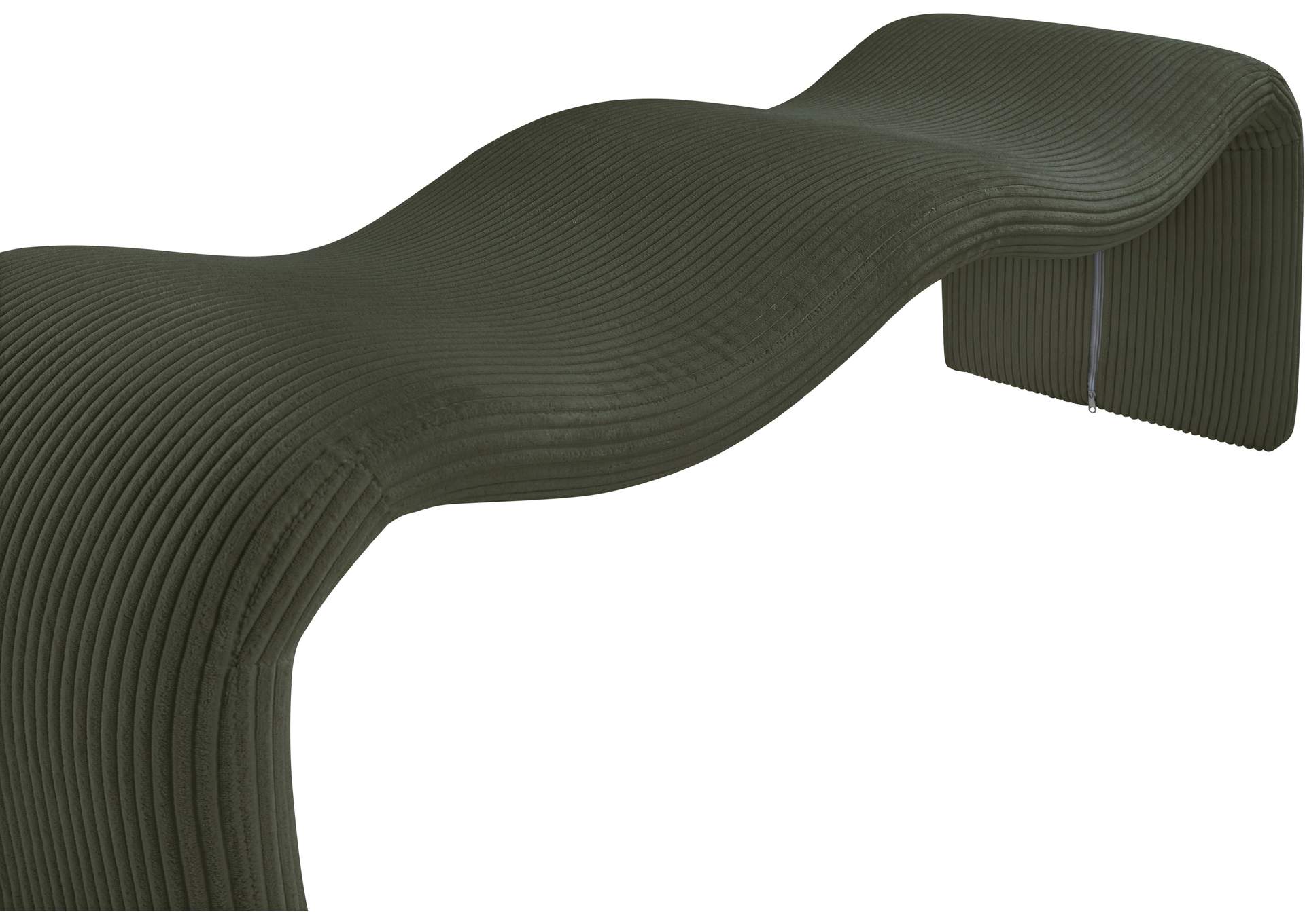 Willow Green Corduroy Fabric Bench