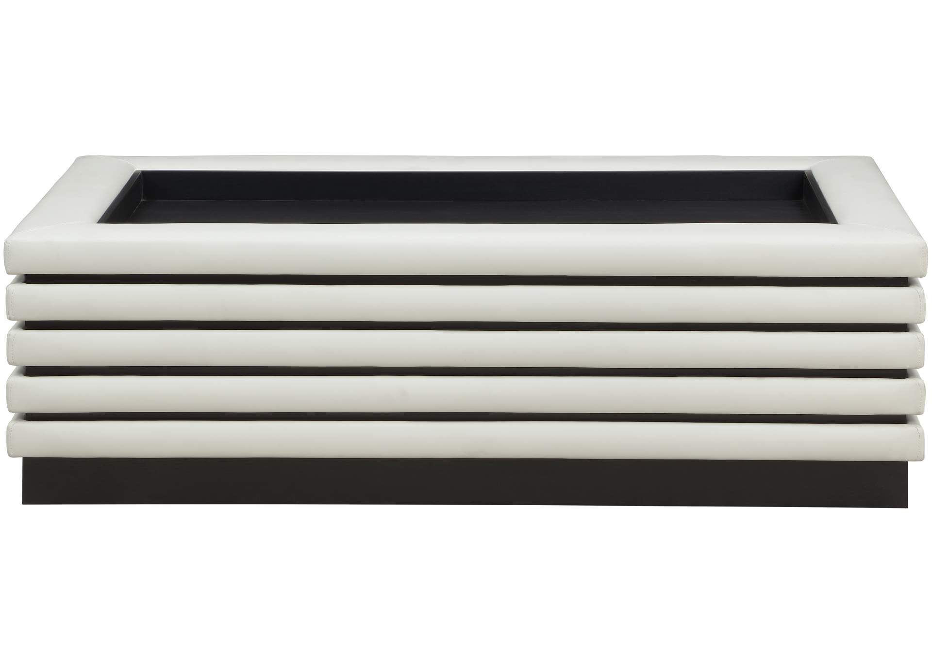 Rory Cream Vegan Leather Coffee Table