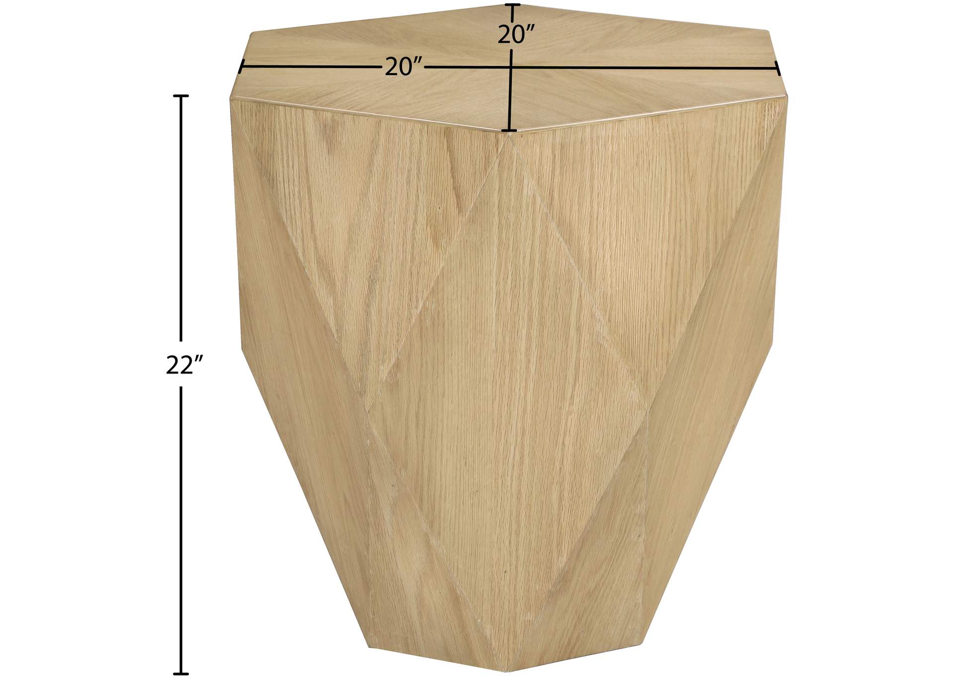 Diamante Oak End Table image 8