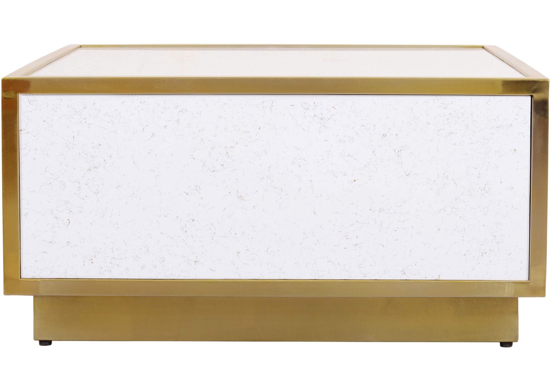 Glitz White Faux Marble Coffee Table