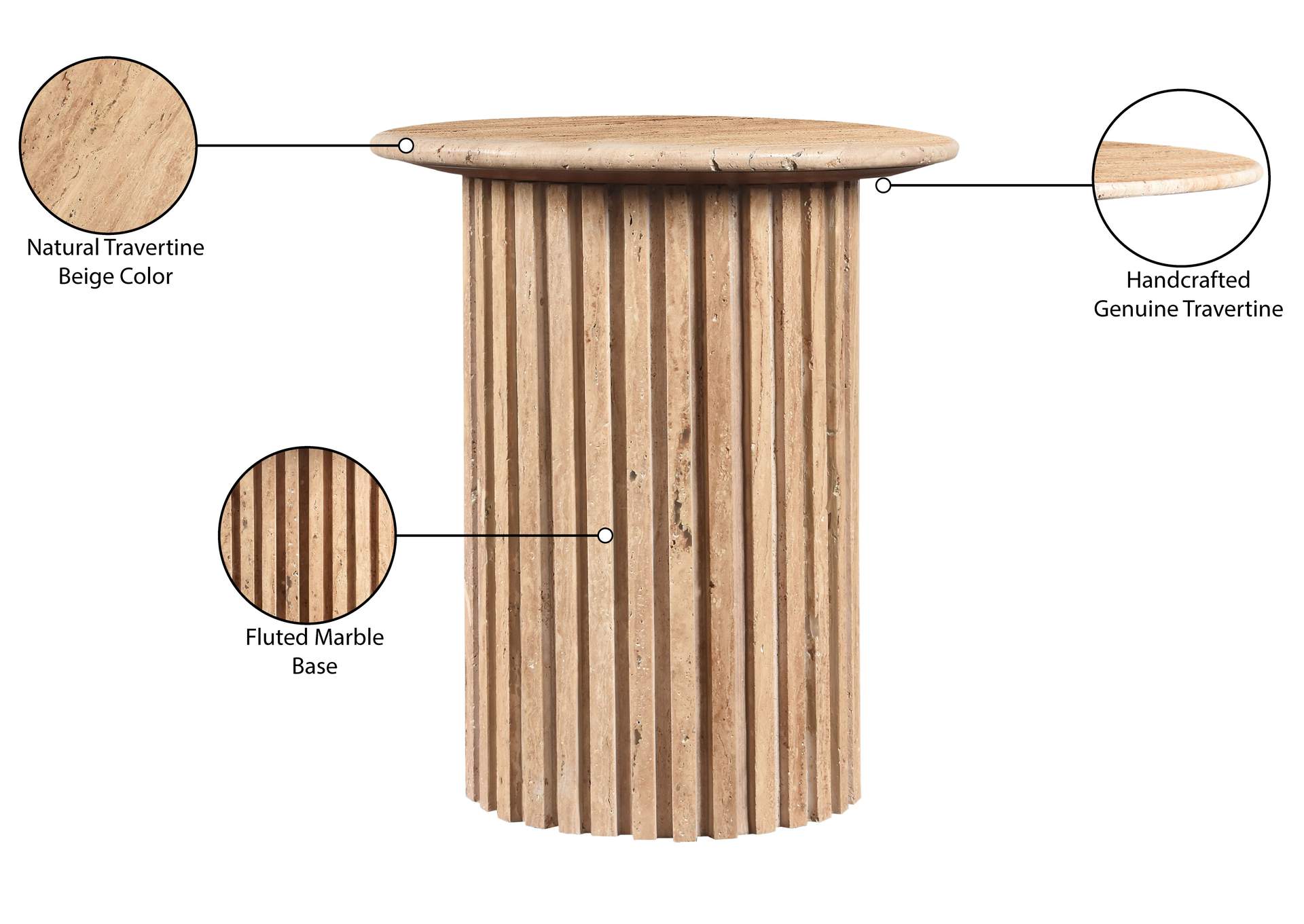Genoa Beige End Table