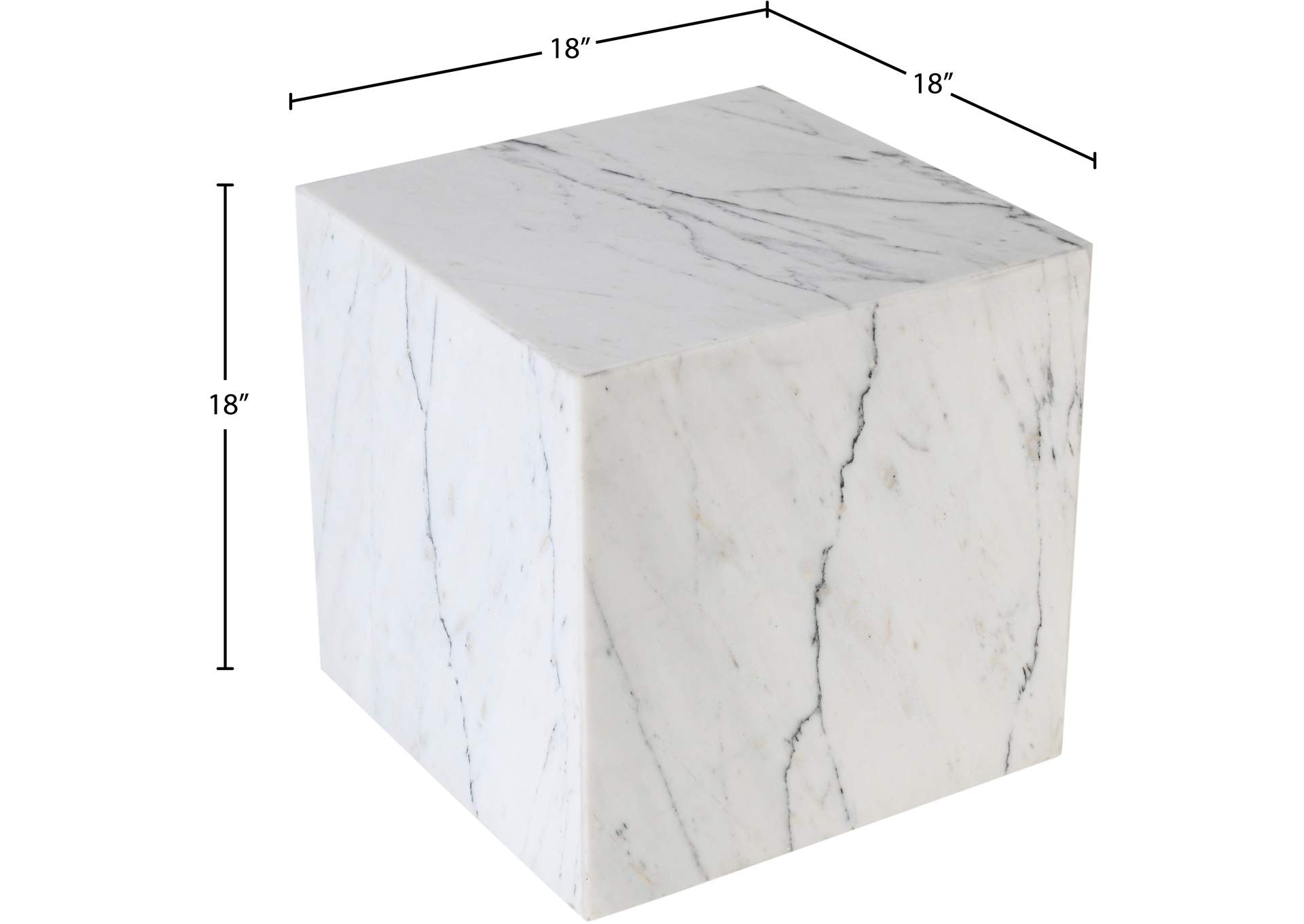 Bolzano White End Table