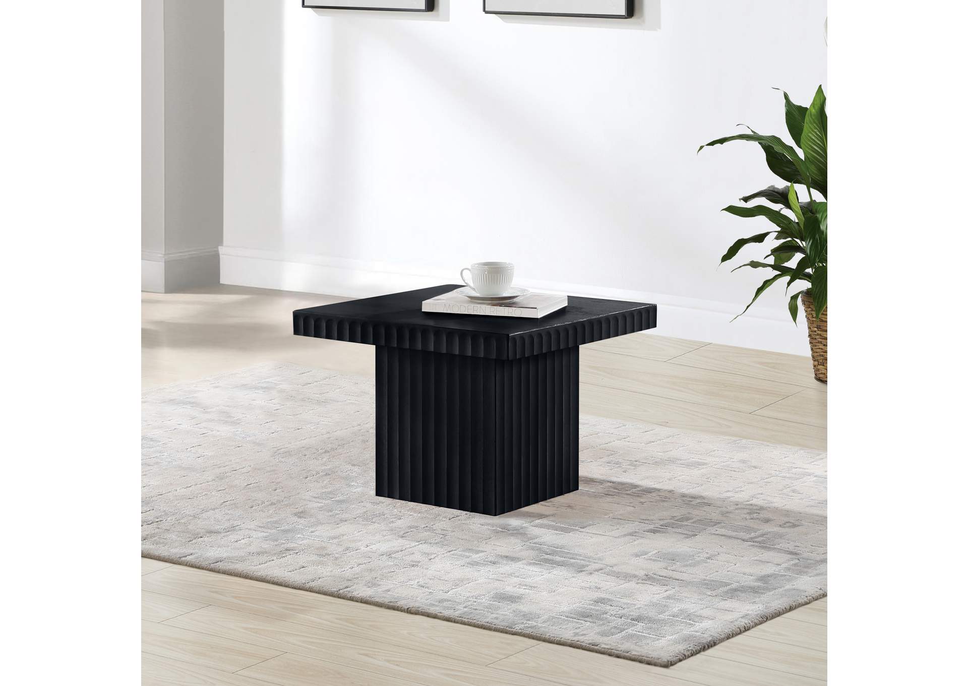 Spencer Black Oak Veneer Coffee Table