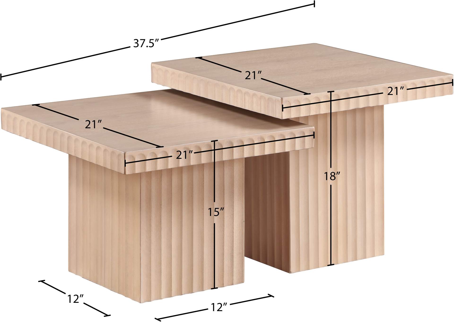 Spencer Natural Oak Veneer Coffee Table image 9
