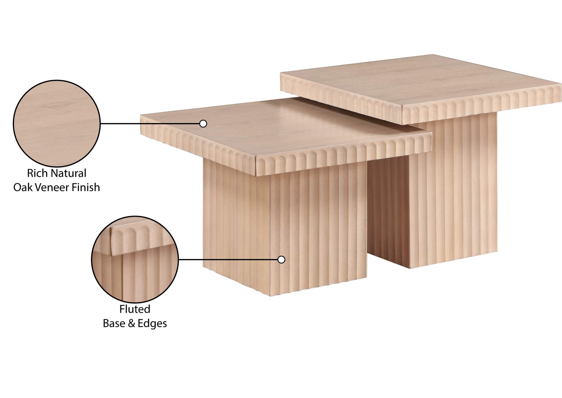 Spencer Natural Oak Veneer Coffee Table image 10