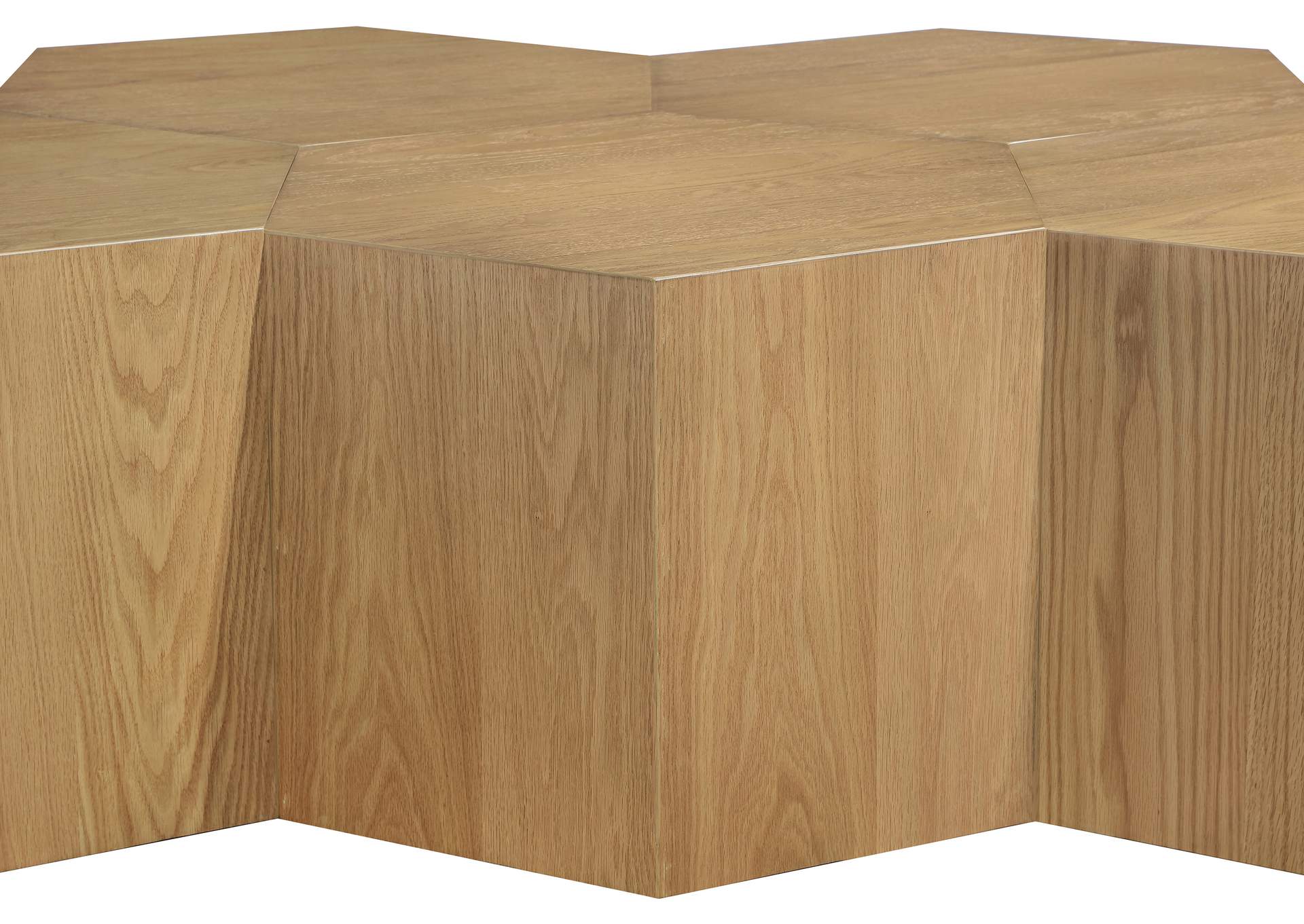 Eternal Natural Oak Wood 5 Piece Modular Coffee Table image 7